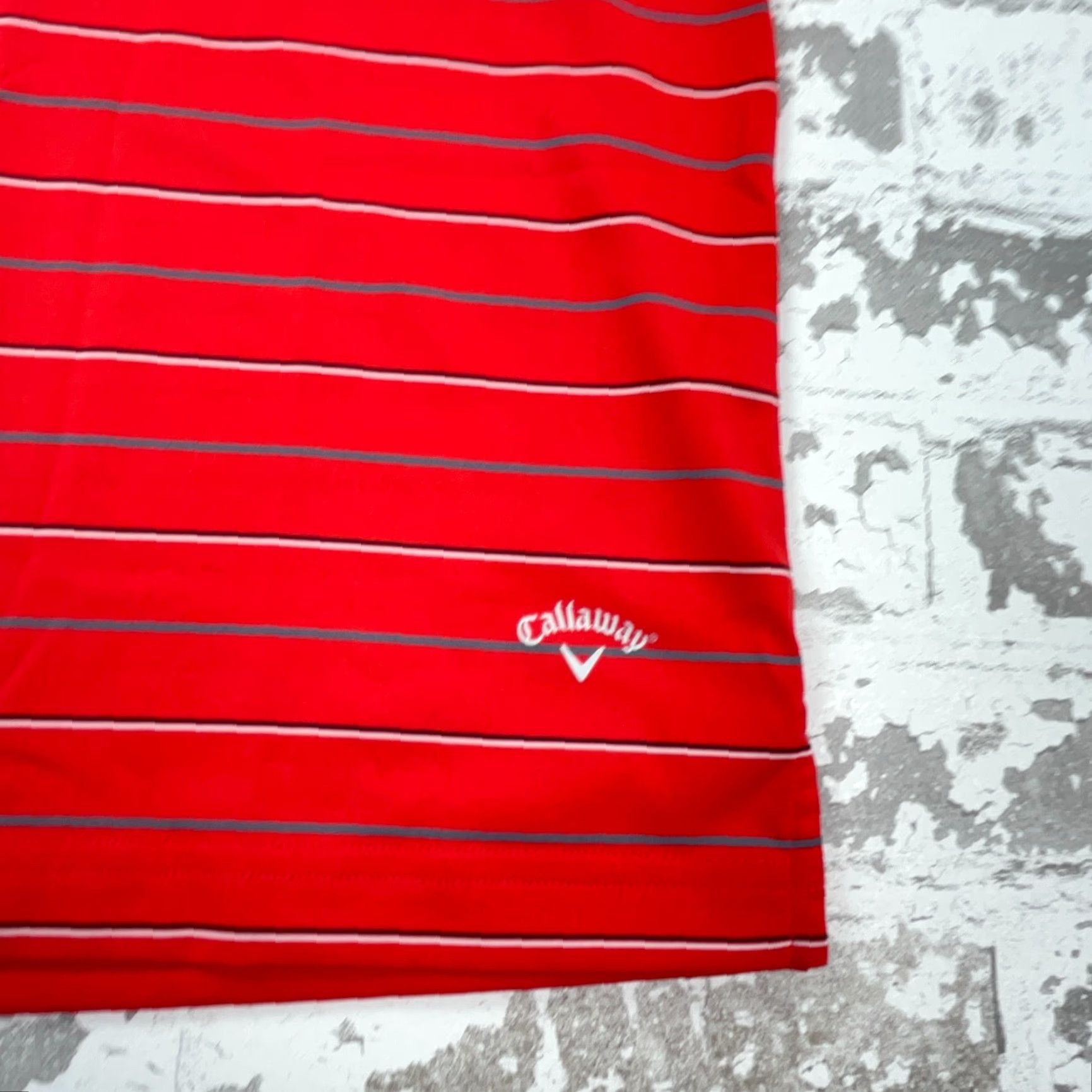 Callaway Callaway Polo Shirt Men M Red Striped Performance Golf Tennis Wicking Shirt Logo, Regular Fit, Short Sleeve, 100% Polyester, Casual Activewear Size US M / EU 48-50 / 2 - 5 Thumbnail