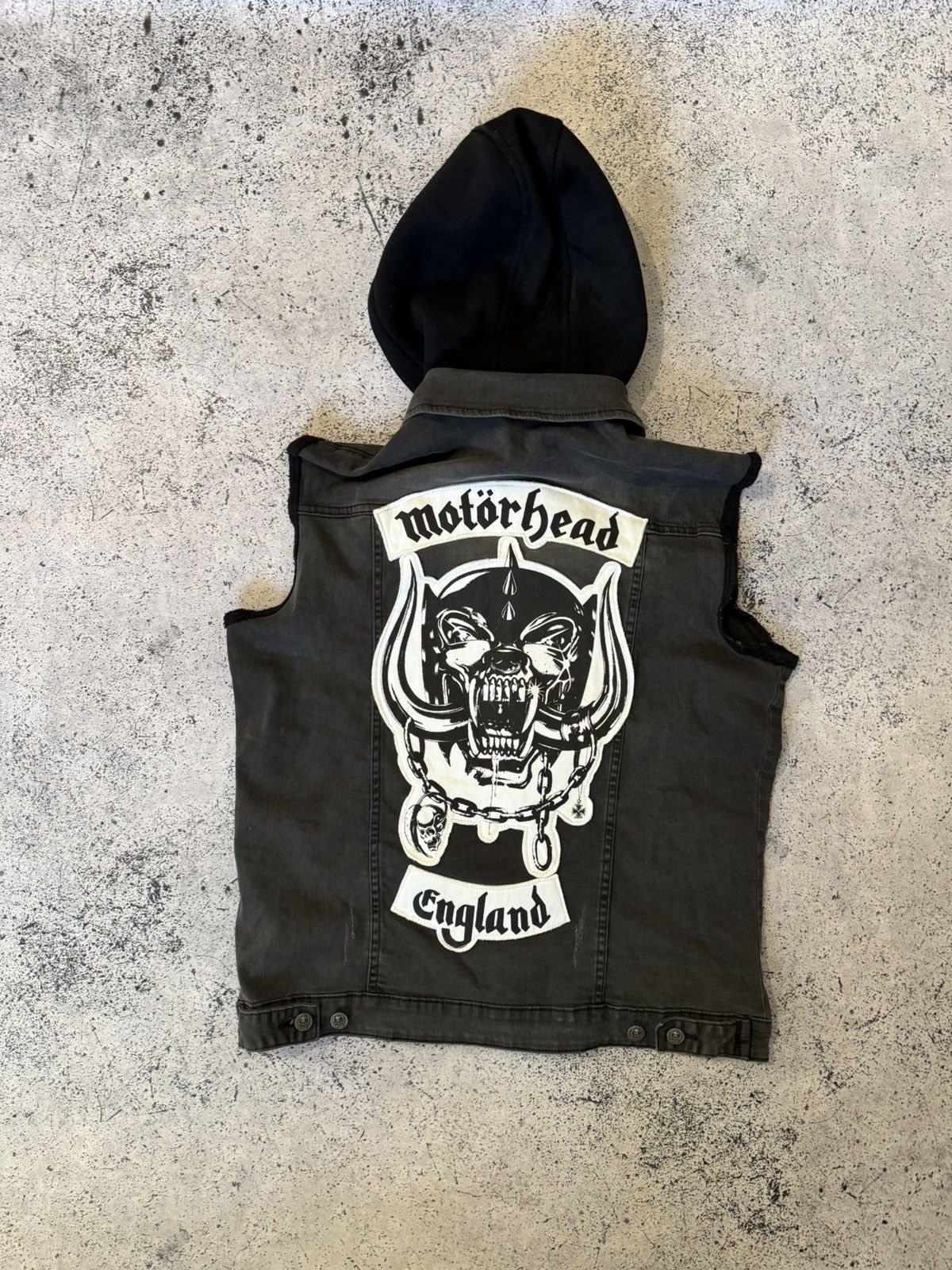 Hurley Motorhead Mens' Black Denim Cut-Off Jacket Size US L / EU 52-54 / 3 - 12 Thumbnail