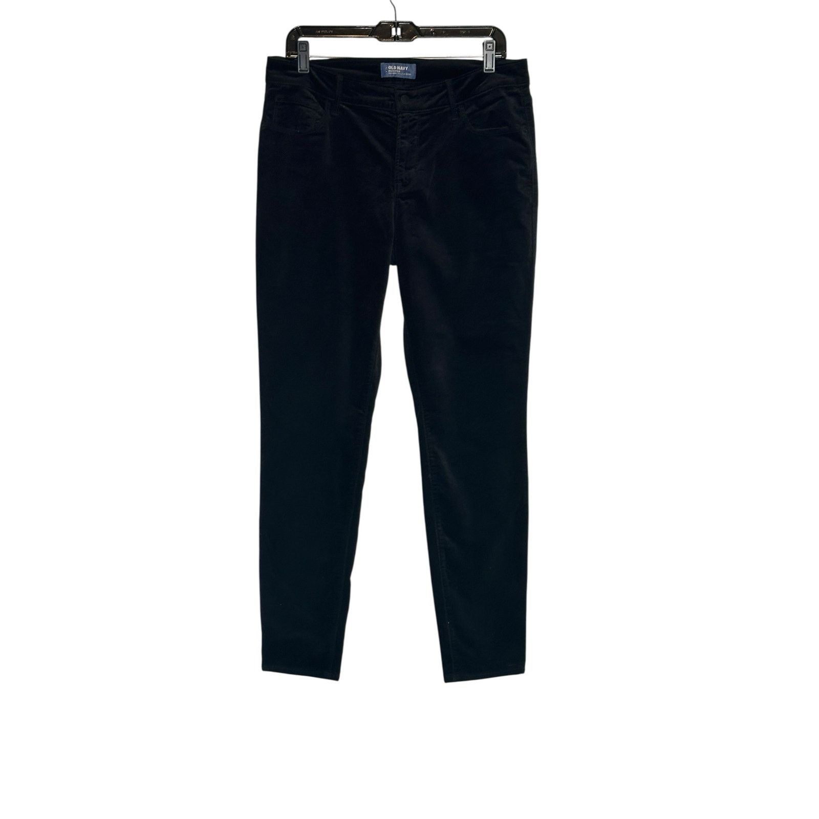 Old Navy Old Navy Rockstar black velvet mid rise jeans size 12 Size 34" / US 12 / IT 48 - 7 Thumbnail