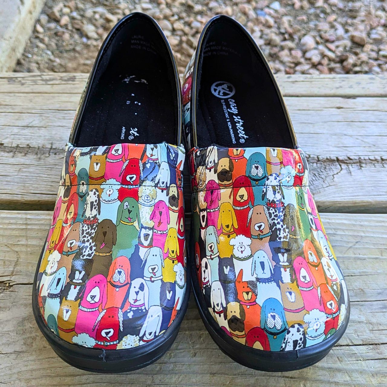 Other Easy Street "Laurie" Dog Print Clogs Size 7W Slip-Resistant Size US 7 / IT 37 - 2 Thumbnail