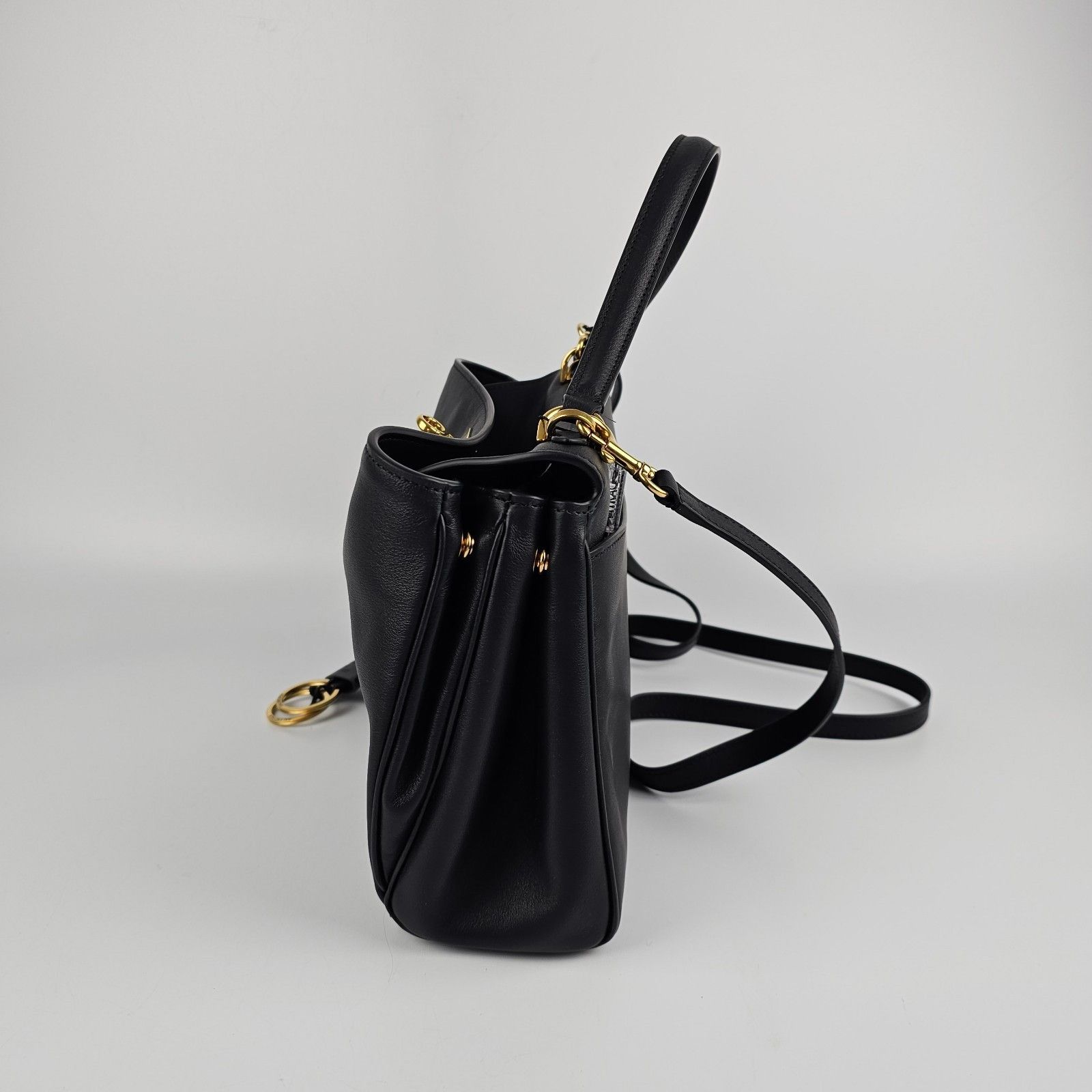 Balenciaga BALENCIAGA Rodeo Small $3650 Black Smooth Leather Shoulder B Size ONE SIZE - 7 Thumbnail
