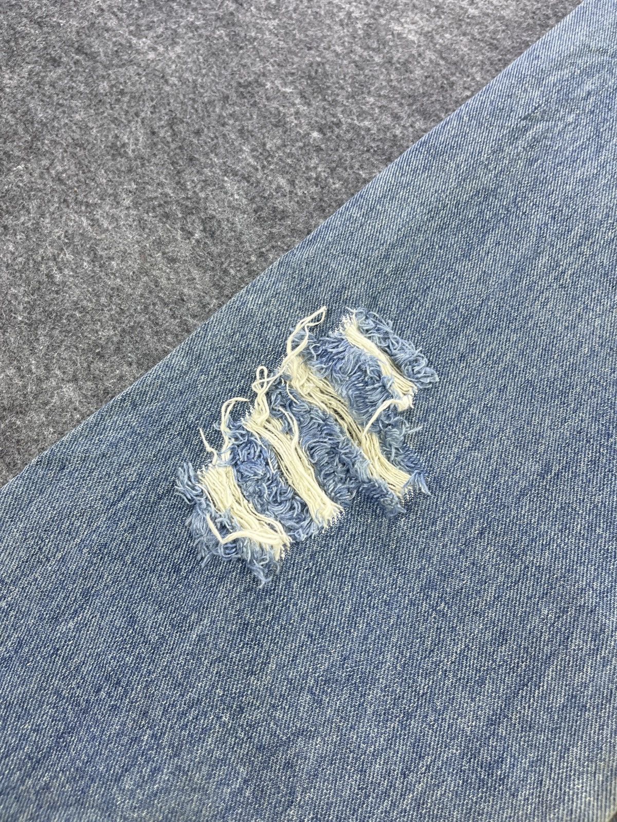 Japanese Brand Hard Edge Patchwork Jeans - J965 Size 30" / US 8 / IT 44 - 15 Thumbnail