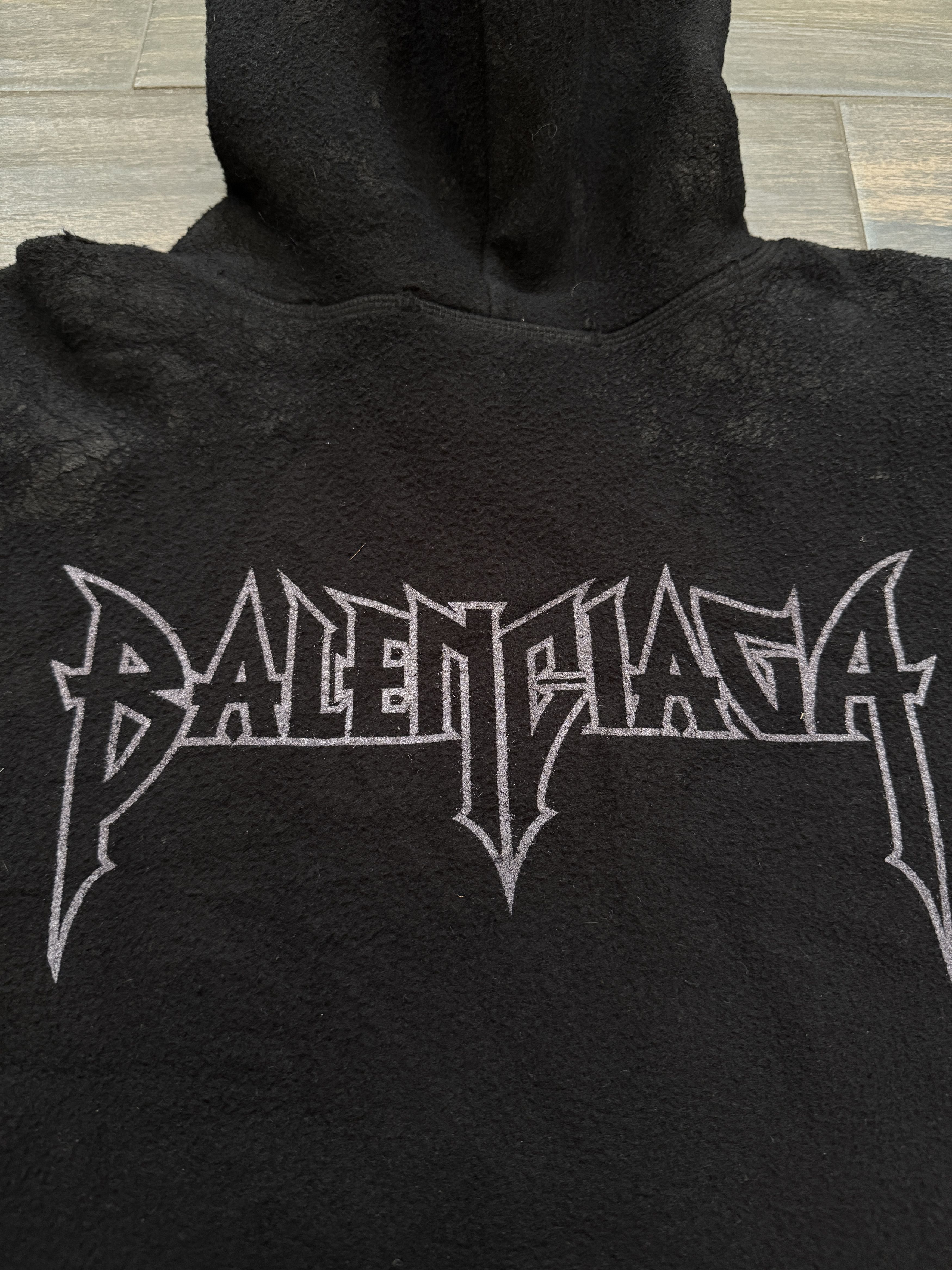 Balenciaga Balenciaga Moon Crinkled Distressed Fleece Hoodie XS Size US XL / EU 56 / 4 - 4 Thumbnail
