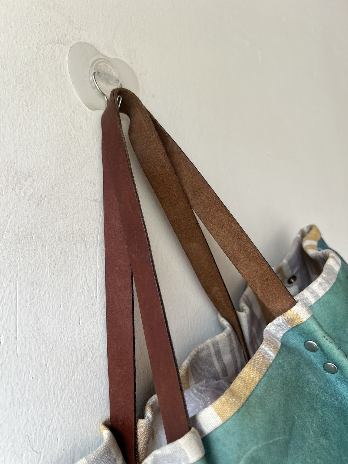 Leather Vintage Icaru Japan Faded Distressed Patina Leather Tote Bag Size ONE SIZE - 25 Thumbnail