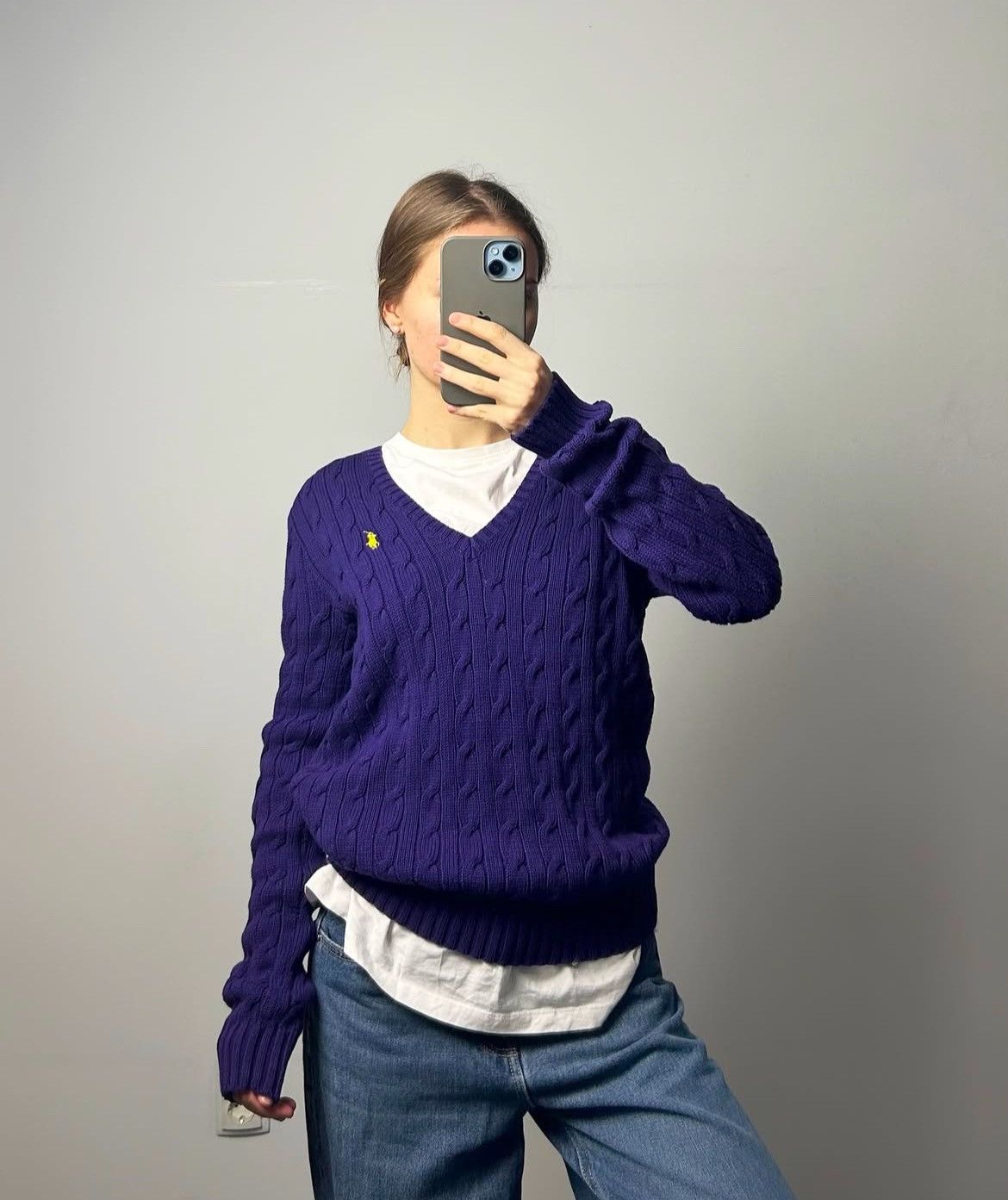 Grailed × Polo Ralph Lauren × Vintage Knit sweater polo Ralph Lauren V small logo Size M / US 6-8 / IT 42-44 - 3 Thumbnail