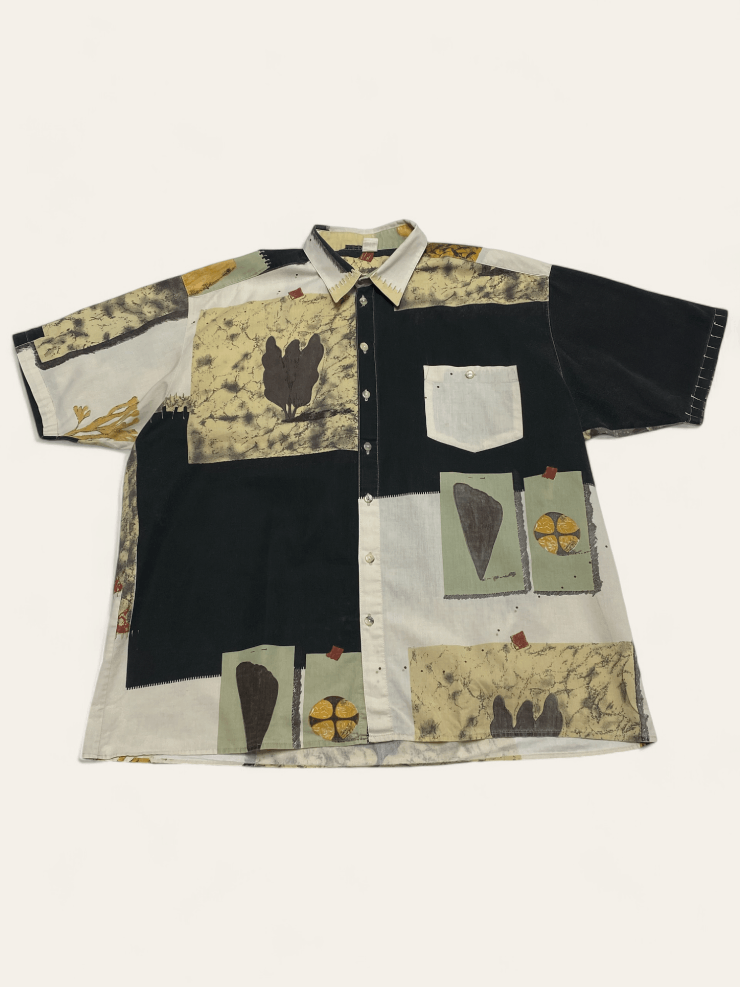 Vintage 90s Vintage Masterpiece Crazy Beautiful Abstract Button Up Size US XXL / EU 58 / 5 - 1 Thumbnail