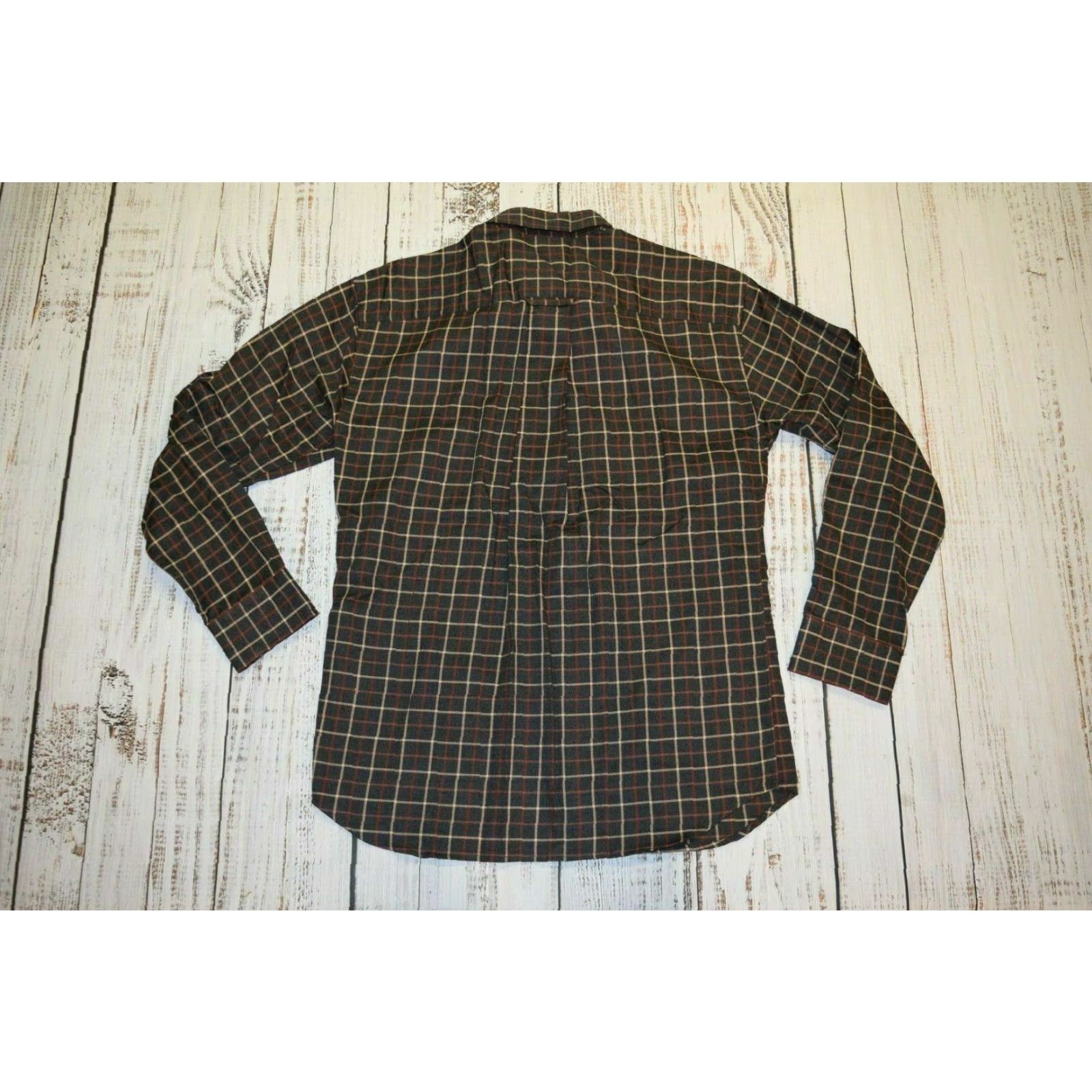 Orvis VINTAGE Orvis Shirt Plaid Flannel Button-Front Shirt M Regular 100% Cotton Beige Blue Plaid Checks Mens Size US L / EU 52-54 / 3 - 7 Thumbnail