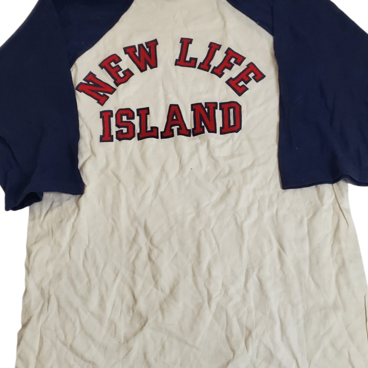 Vintage 70s New Life Island Raglan Baseball T-Shirt Size US L / EU 52-54 / 3 - 2 Thumbnail