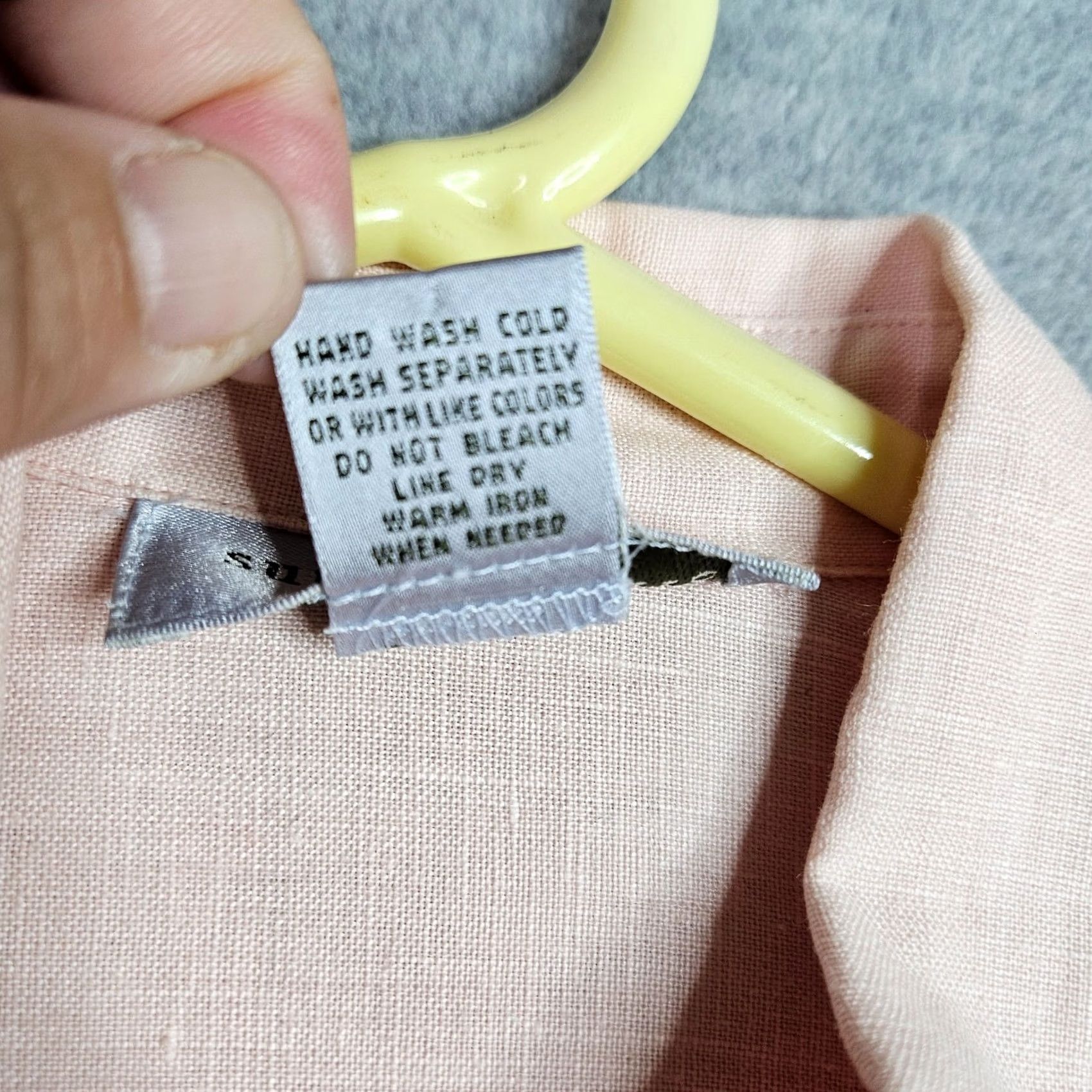 Vintage Sutton Studio Blouse Shirt Linen Light Pink Button Up Size 12 Women Regular XS? Size XL / US 12-14 / IT 48-50 - 5 Thumbnail