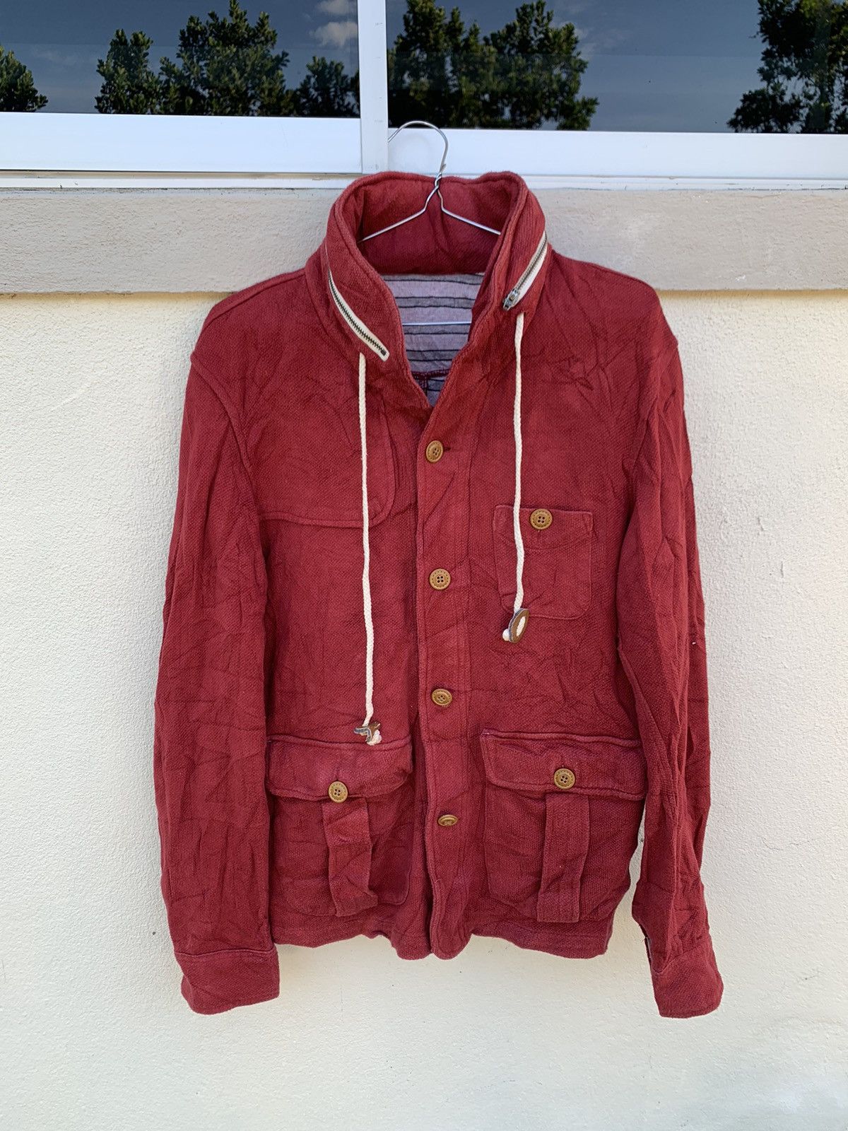 Japanese Brand × Takeo Kikuchi TK Takeo Kikuchi Button Jacket With Hoodie Storage Size US S / EU 44-46 / 1 - 1 Thumbnail