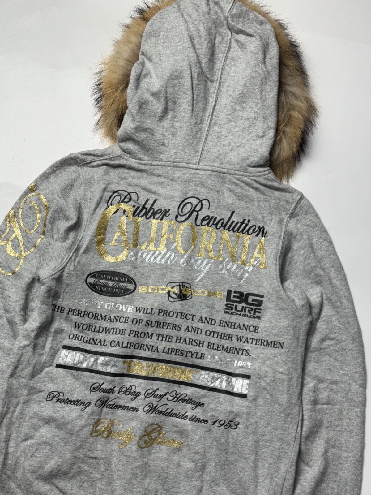 Beauty Beast × Hysteric Glamour × Japanese Brand Fur Hoodie Poem Body Glove Japanese Brand Size US S / EU 44-46 / 1 - 4 Thumbnail