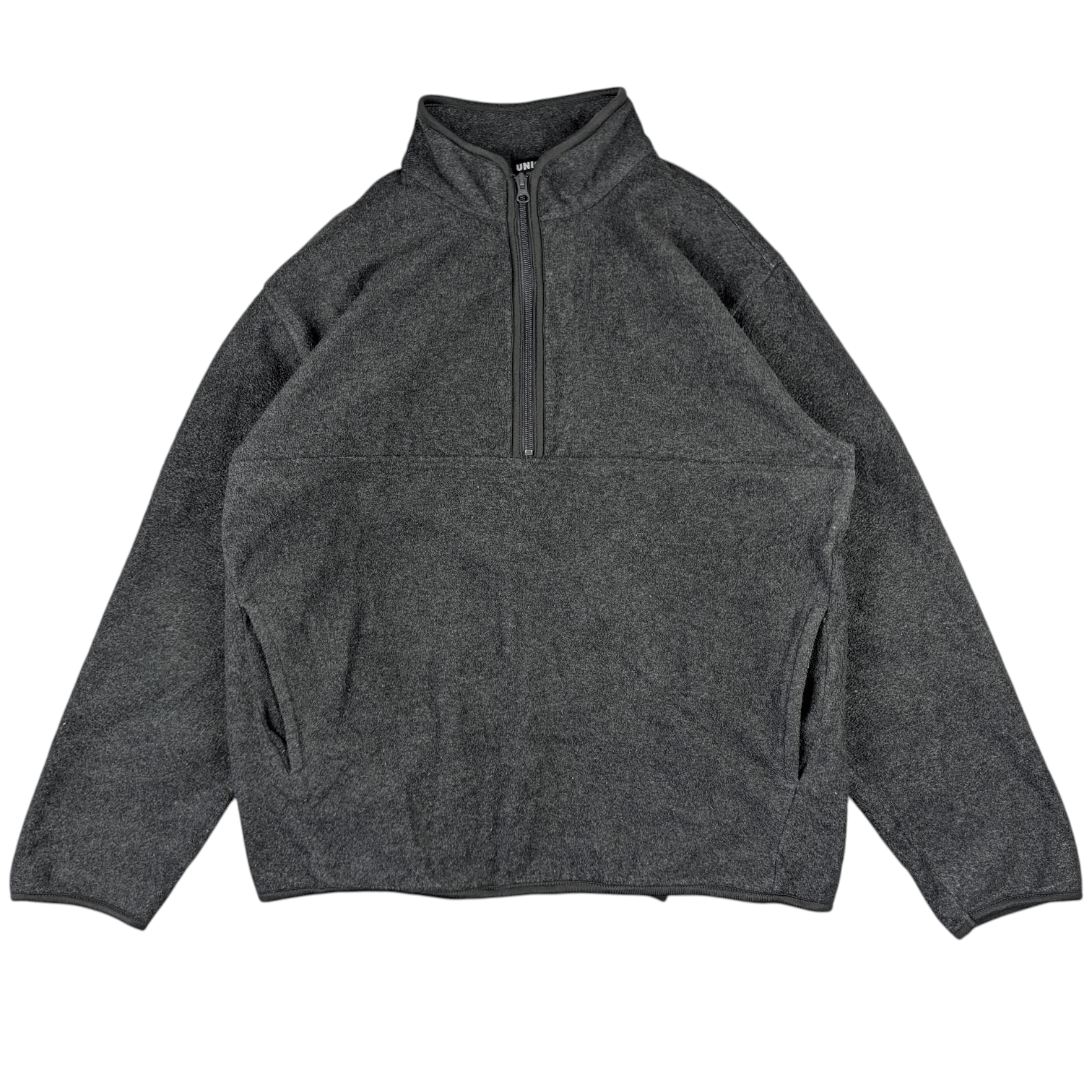 Japanese Brand Vintage 90's JAPAN UNIQLO Dark Grey Fleece Sweatshirt Size US L / EU 52-54 / 3 - 3 Thumbnail