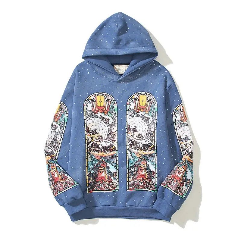 Designer Graffiti Dyed Print Plush Flannel Hoodies Size US XXL / EU 58 / 5 - 1 Thumbnail