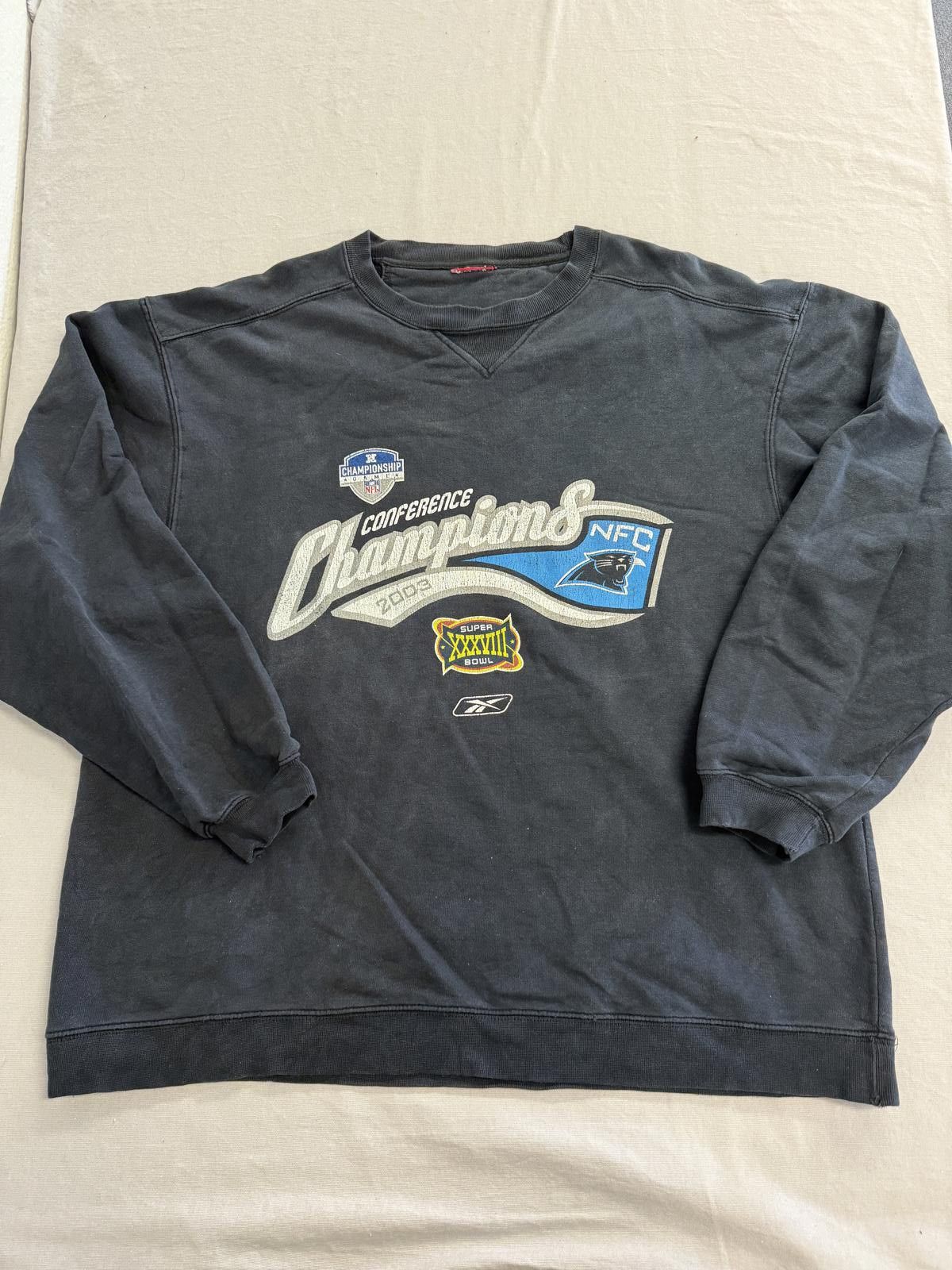 NFL Vintage Carolina Panthers Crewneck Superbowl 38 2003 XXL Size US XXL / EU 58 / 5 - 1 Thumbnail