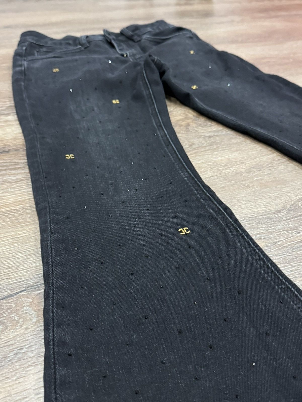 Japanese Brand Bedazzled Flare Denim Jeans Size US 30 / EU 46 - 14 Thumbnail