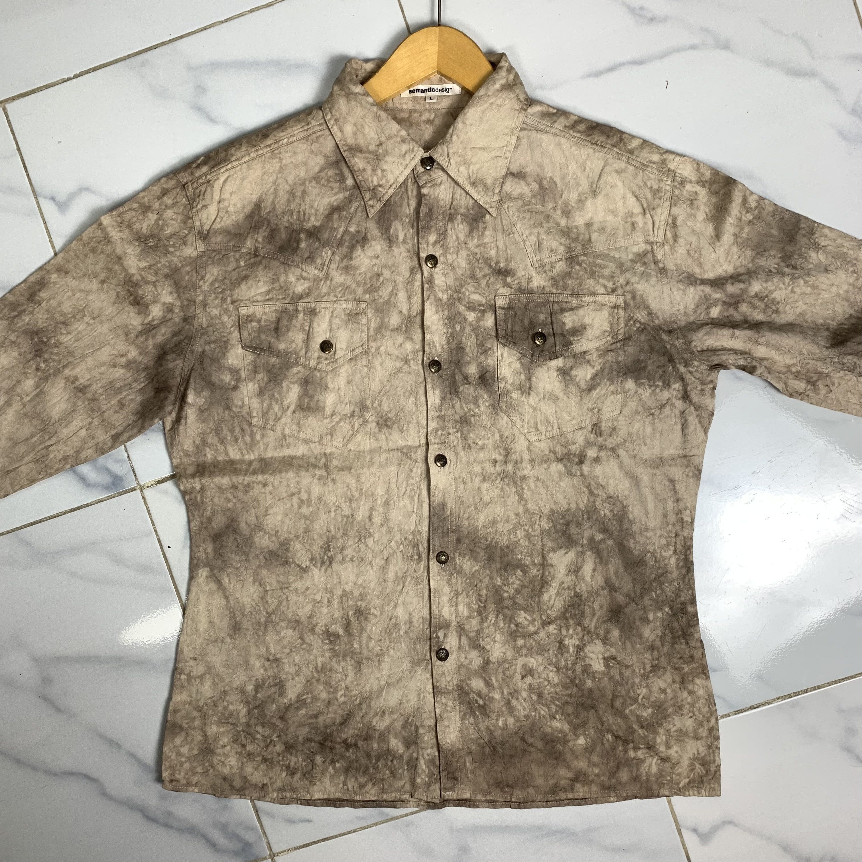 semanticdesign Semantic Design Western Acid Wash Shirt Paint Splatter Size US L / EU 52-54 / 3 - 8 Thumbnail