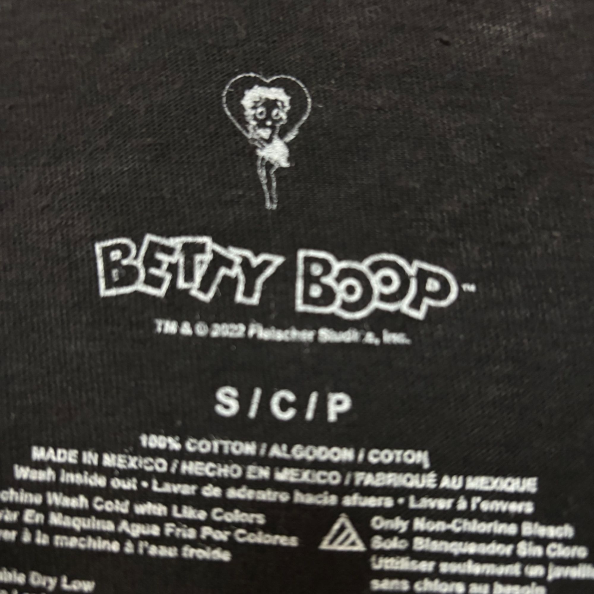 Other Betty Boop Biker Betty Flames Graphic Tee Charcoal Small Size US S / EU 44-46 / 1 - 4 Thumbnail