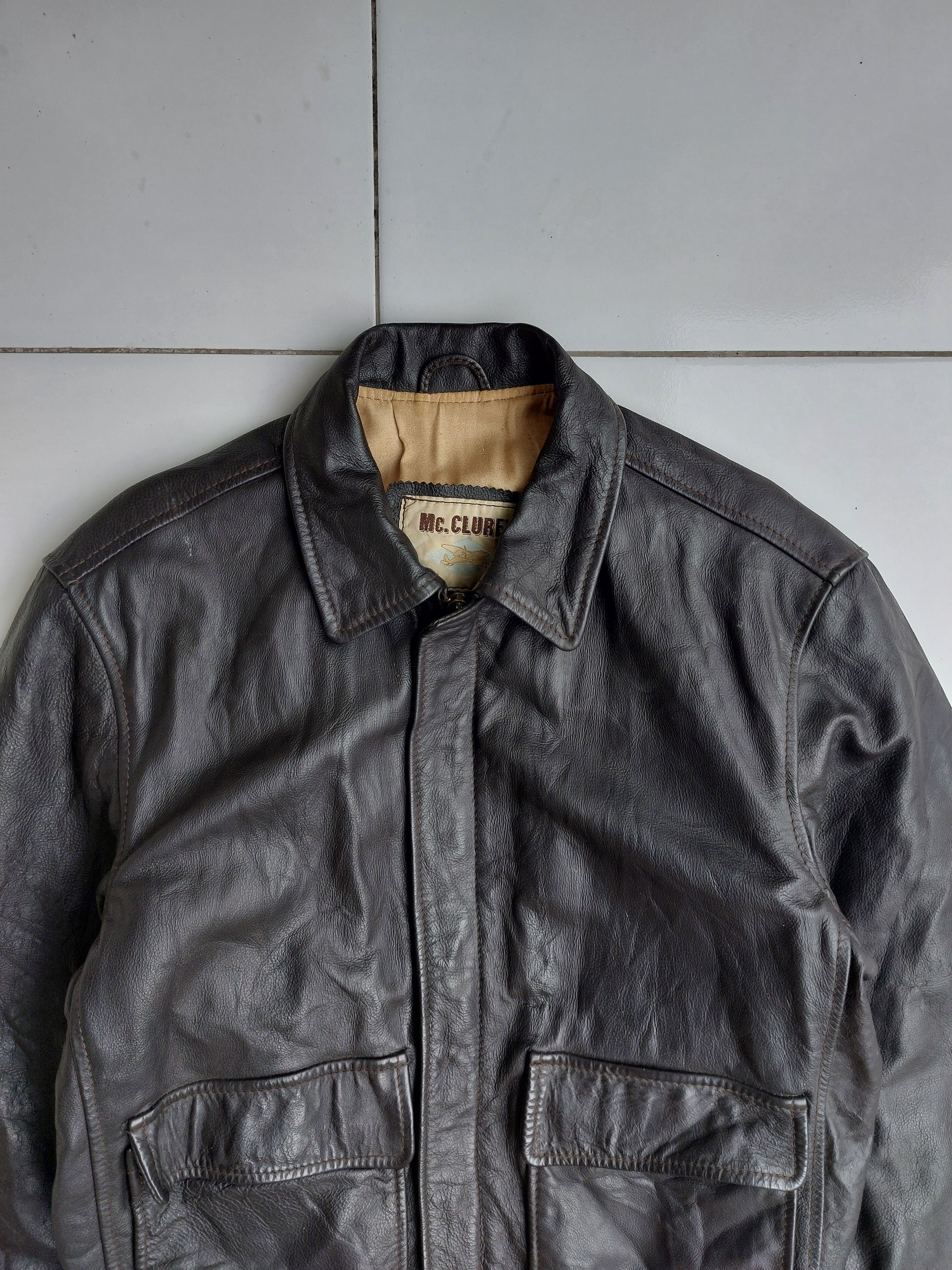 Vintage Mc Clures Vintage Leather Jacket Size US L / EU 52-54 / 3 - 3 Thumbnail
