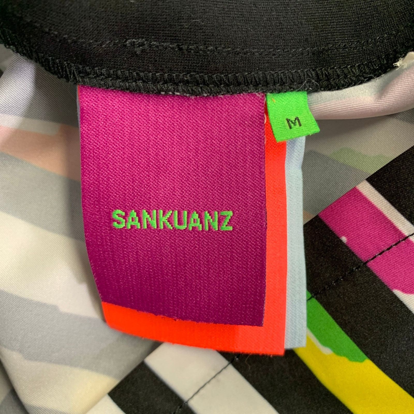 Sankuanz Size M Black White Multi Color Stripe Long Sleeve Shirt Size US M / EU 48-50 / 2 - 8 Thumbnail