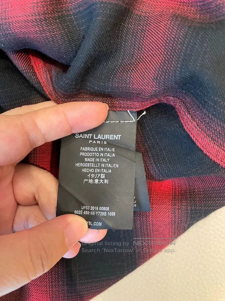 Saint Laurent Paris Saint Laurent Men's Check Shirt. Size US M / EU 48-50 / 2 - 6 Thumbnail