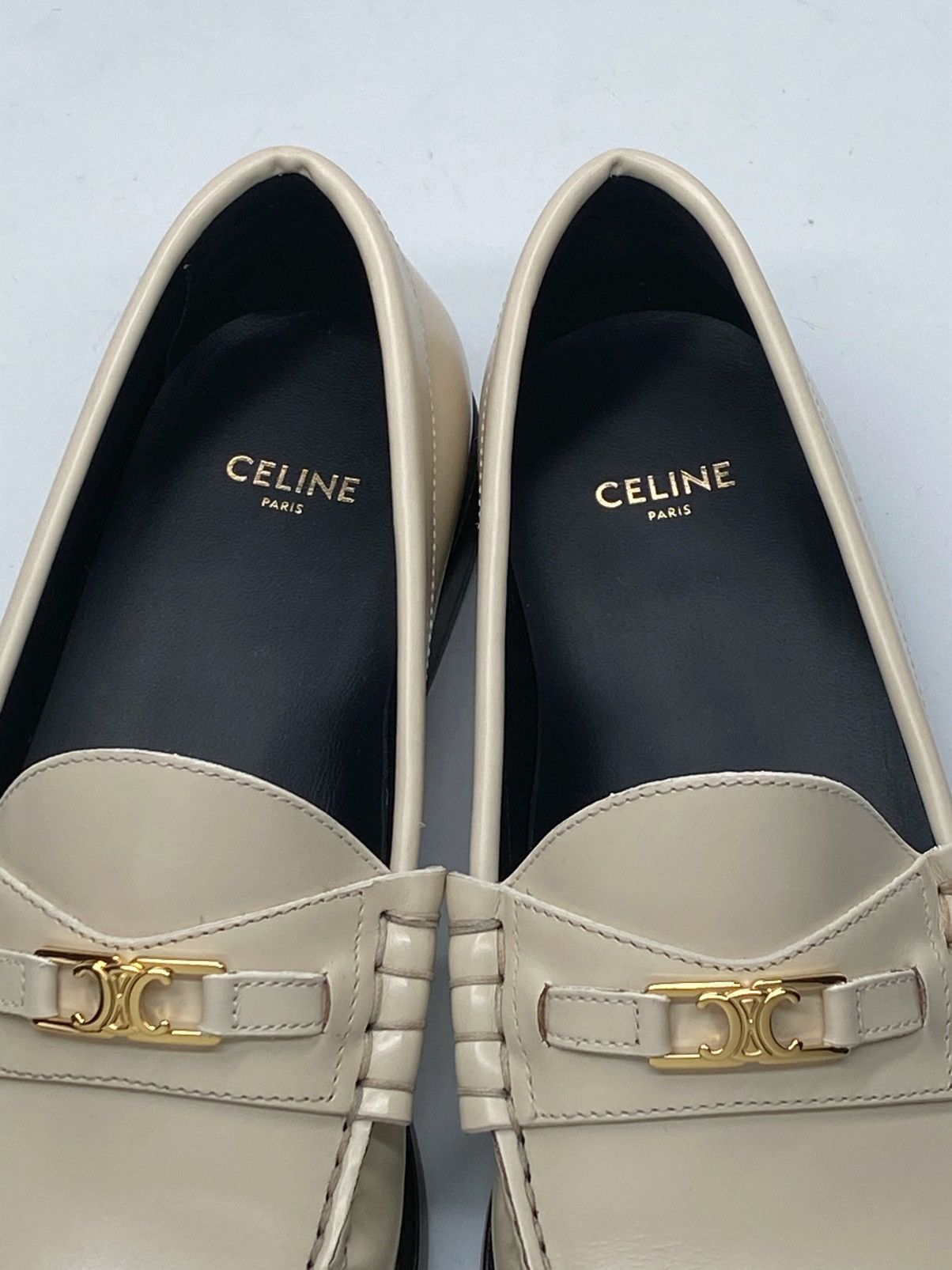Celine Celine Luco Triomphe in polished bull loafers size 39 Size US 9 / IT 39 - 4 Thumbnail