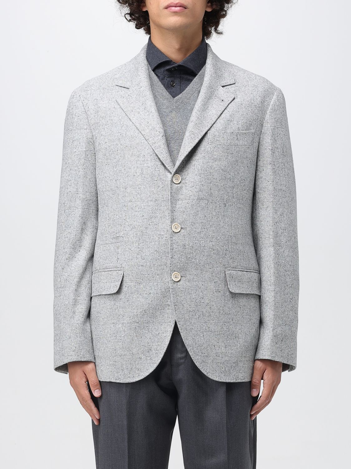 Brunello Cucinelli Brunello Cucinelli Jacket Men Grey Size US L / EU 52-54 / 3 - 1 Thumbnail