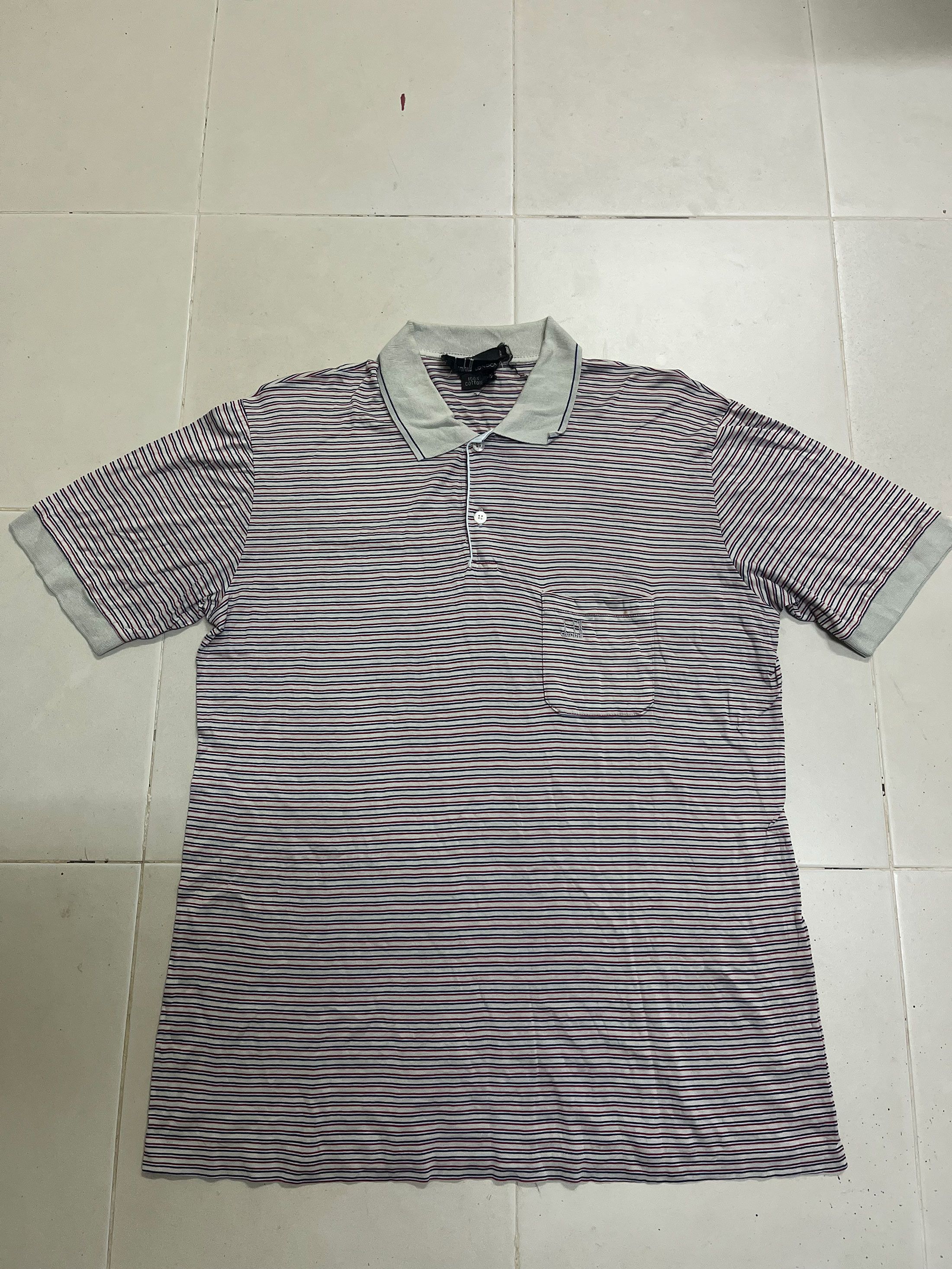 Alfred Dunhill Dunhill Short Sleeve Polo Striped Size US M / EU 48-50 / 2 - 1 Thumbnail
