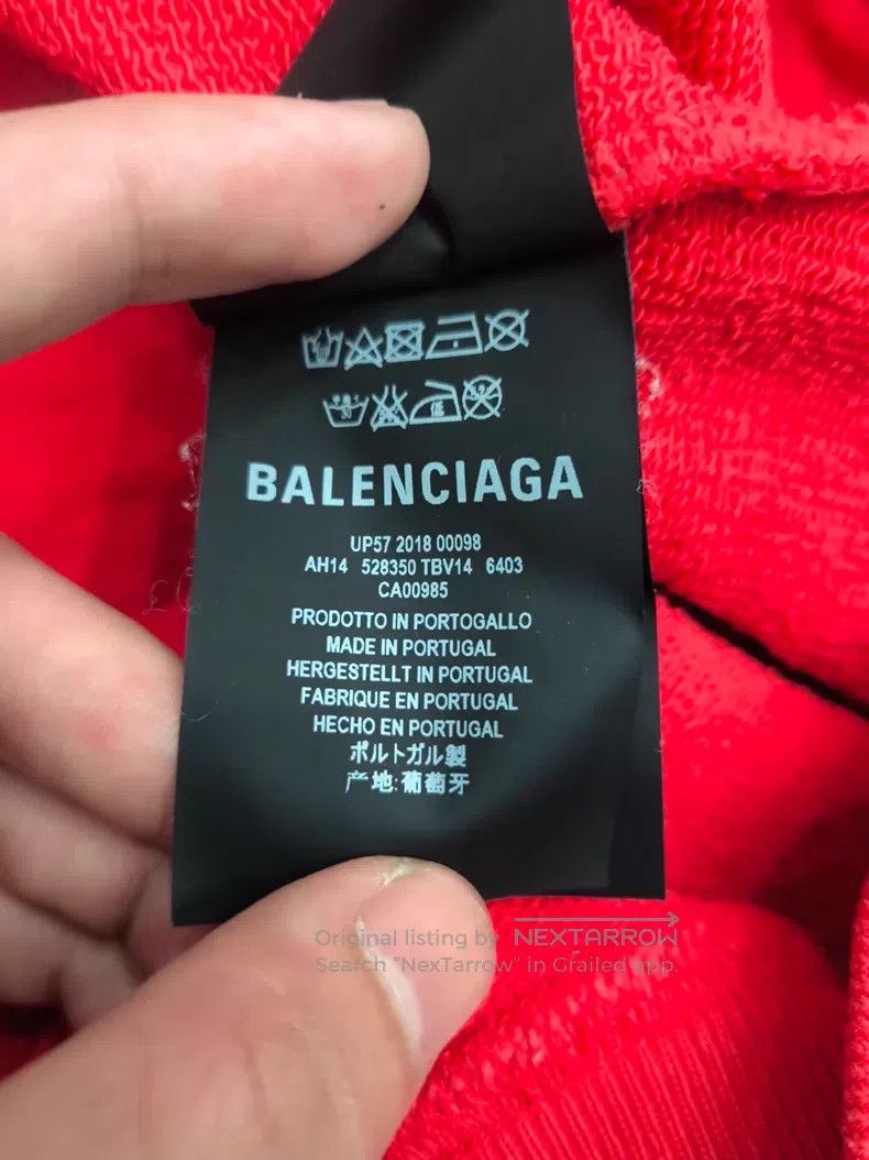 Balenciaga Balenciaga Cola Wave Pattern Hooded Long Sleeve Sweatshirt Size US L / EU 52-54 / 3 - 7 Thumbnail