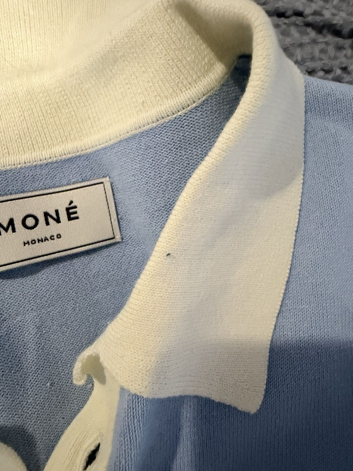 Other Mone Monte Carlo - EVENING KNIT SHIRT - AZUR Size US M / EU 48-50 / 2 - 4 Thumbnail