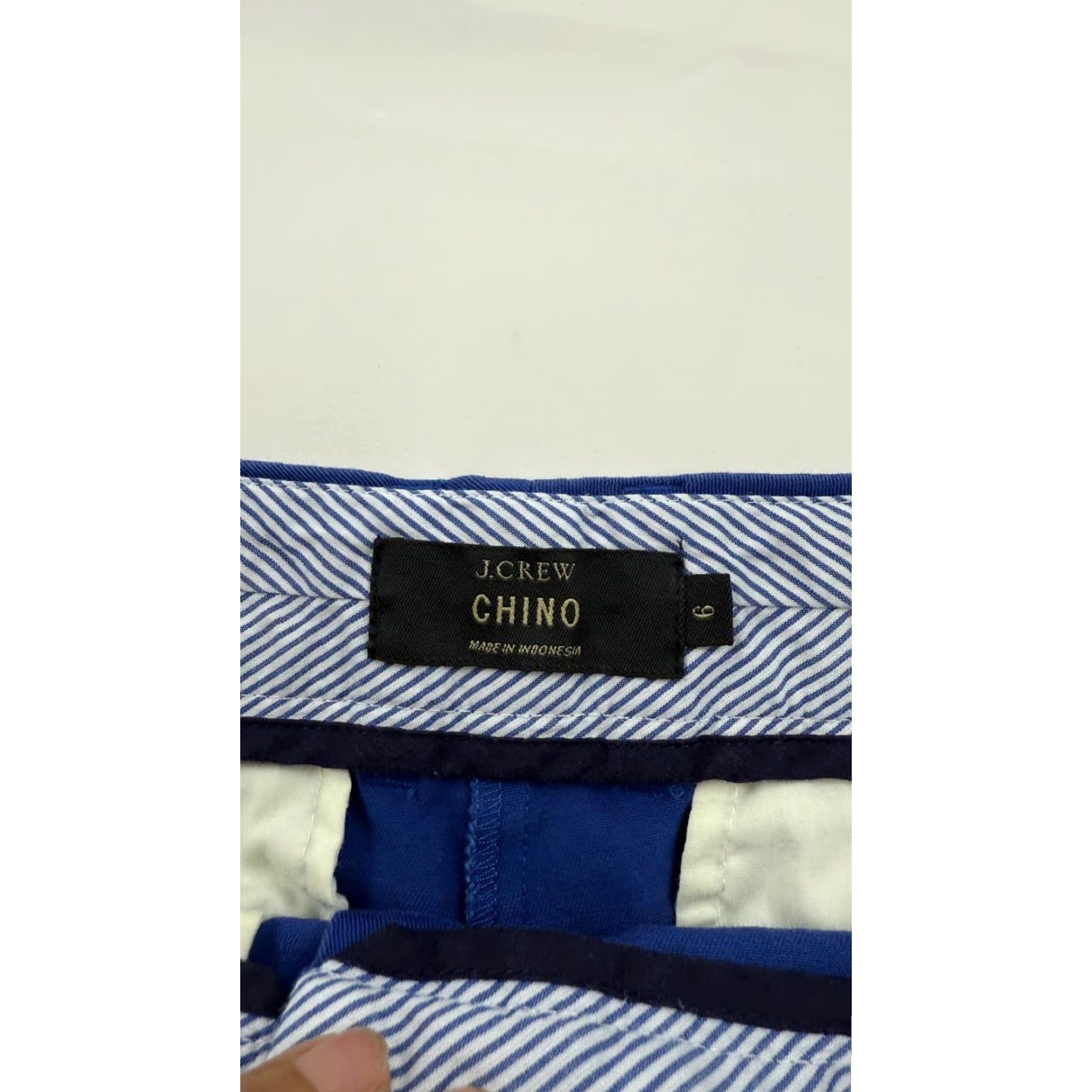 J.Crew J.Crew Chino Shorts Womens 6 Blue Classic Cotton Casual Flat Front Summer Size 28" / US 6 / IT 42 - 2 Thumbnail