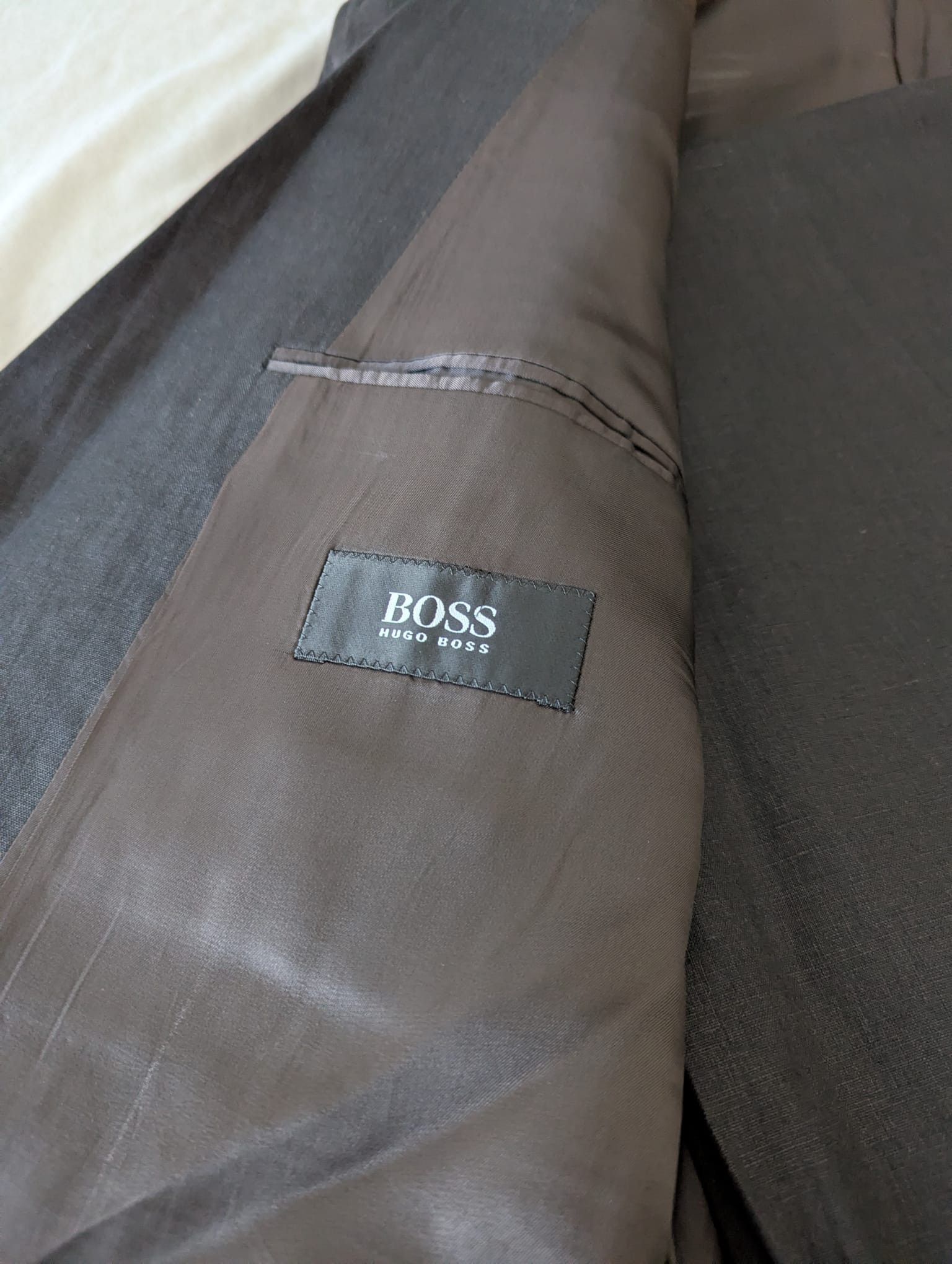 Hugo Boss Black Linen suit Size 44L - 2 Thumbnail