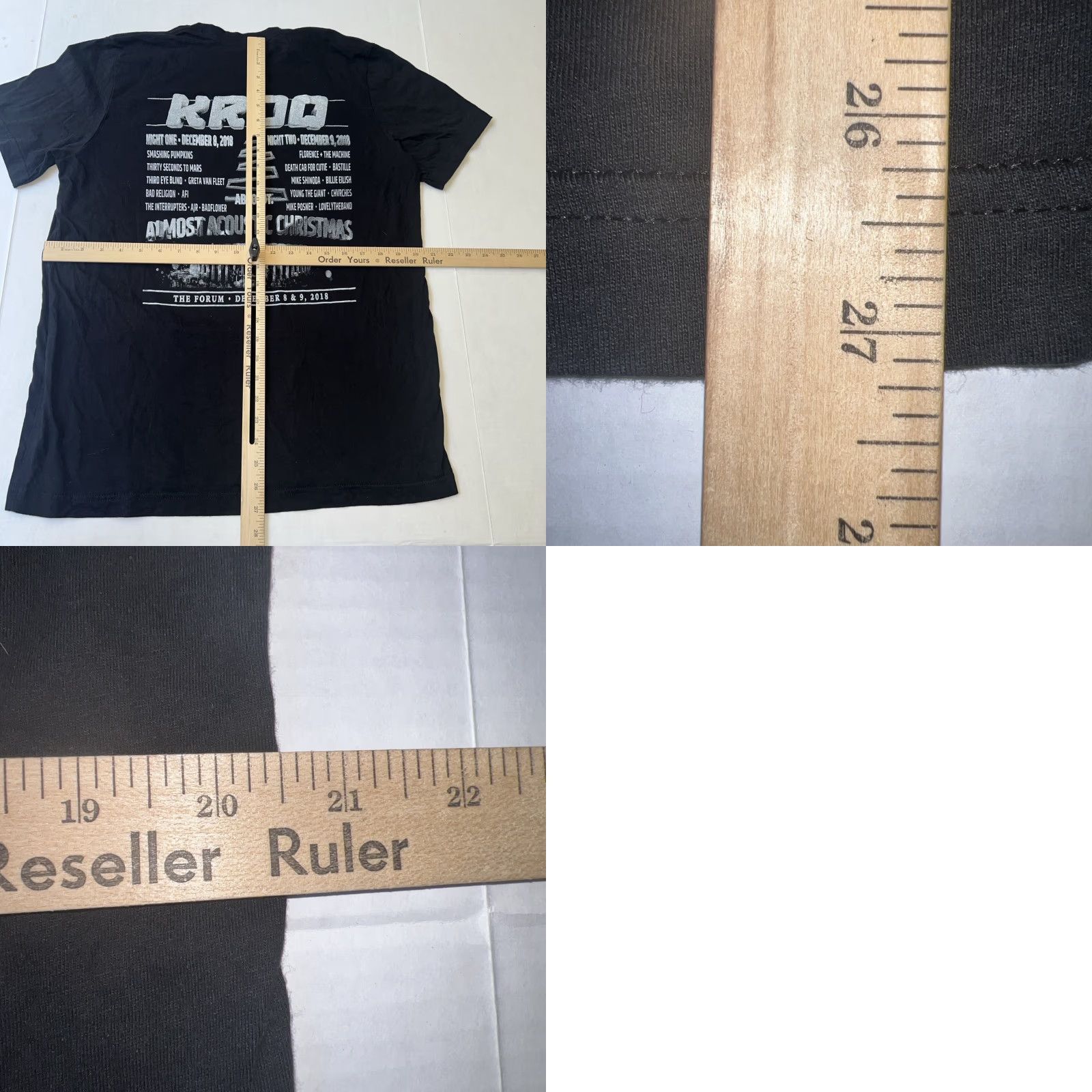 Vintage KROQ 106.7 Florence + The Machine Almost Acoustic Xmas 2018 Shirt Black L Unisex Canvas 100% Cotton Graphic Print Holiday Music USA 2010s Size L / US 10 / IT 46 - 8 Thumbnail