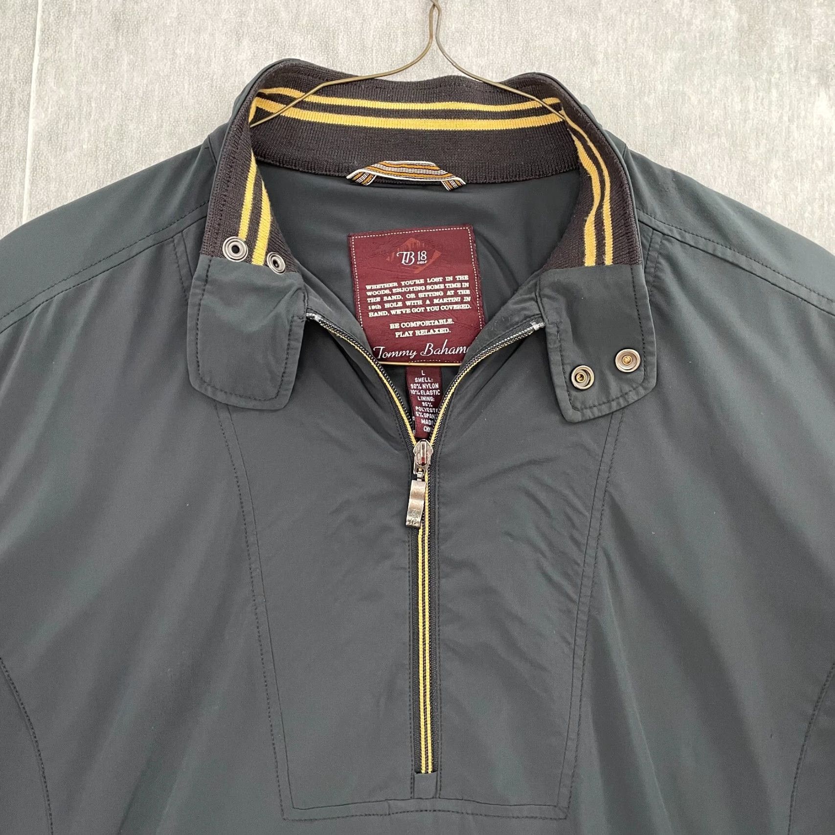 Tommy Bahama Tommy Bahama Jacket Adult Large Gray 1/4 Zip Pullover Windbreaker TB18 Logo Mens Size US L / EU 52-54 / 3 - 3 Thumbnail