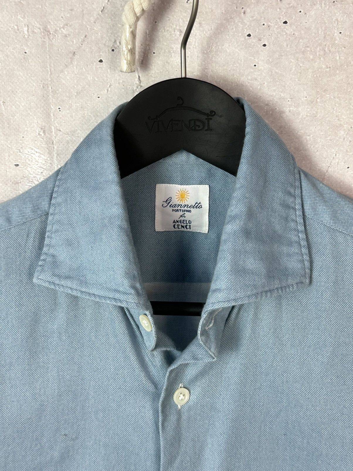 Other Gianetto Made in Italy Blue Cotton Long Sleeve Shirt Size US M / EU 48-50 / 2 - 4 Thumbnail