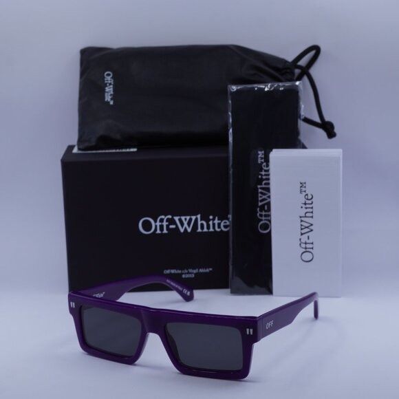 Off-White Off-White OERI13Z CHANDLER 3707 Sunglasses Purple Square Size ONE SIZE - 11 Thumbnail