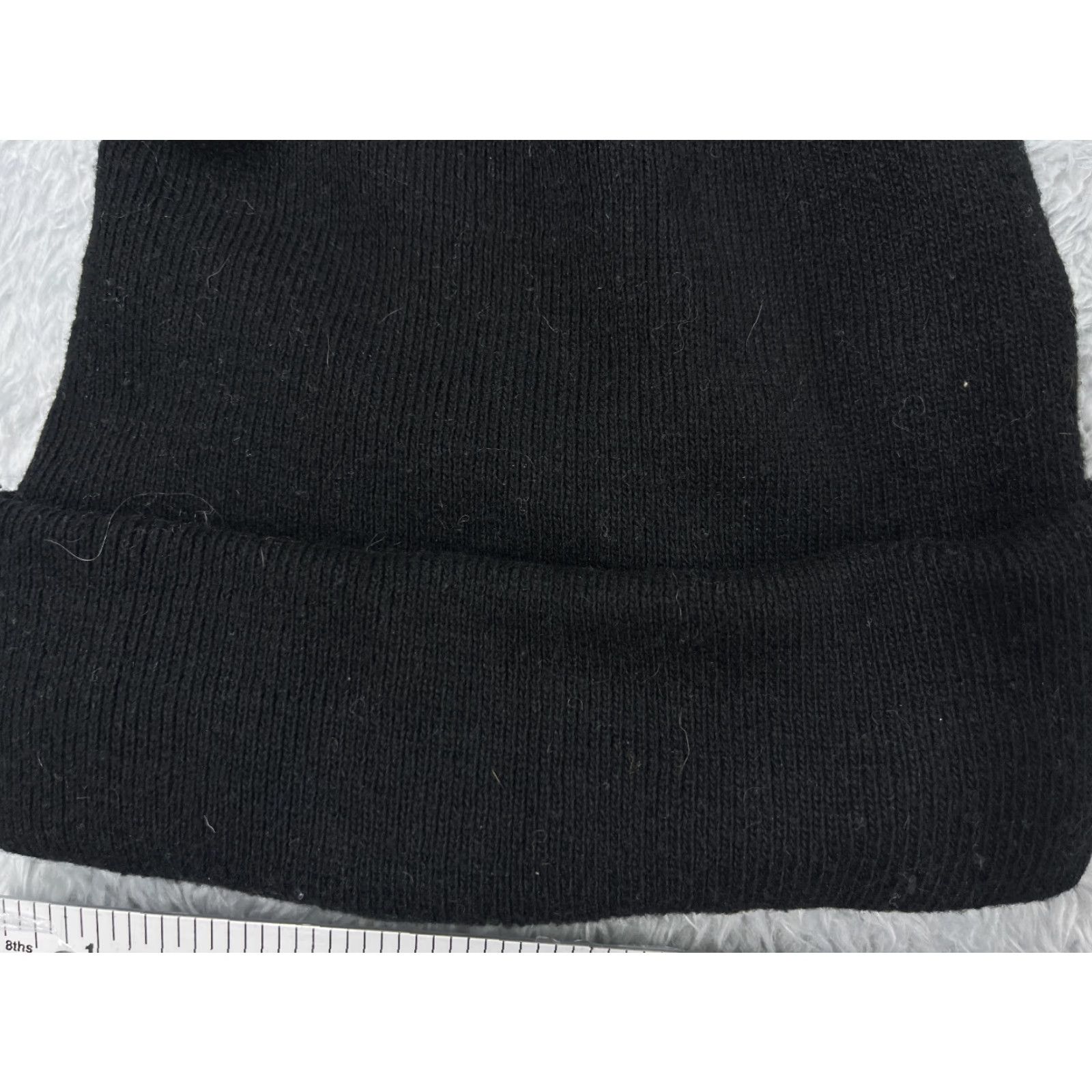 Vintage Beanie Toque Adult One Size Black Knit Acrylic Polyester Lined Outdoors Ski Hat/Cap Mens Beanie Outdoor Ski Winter Black Size ONE SIZE - 3 Thumbnail