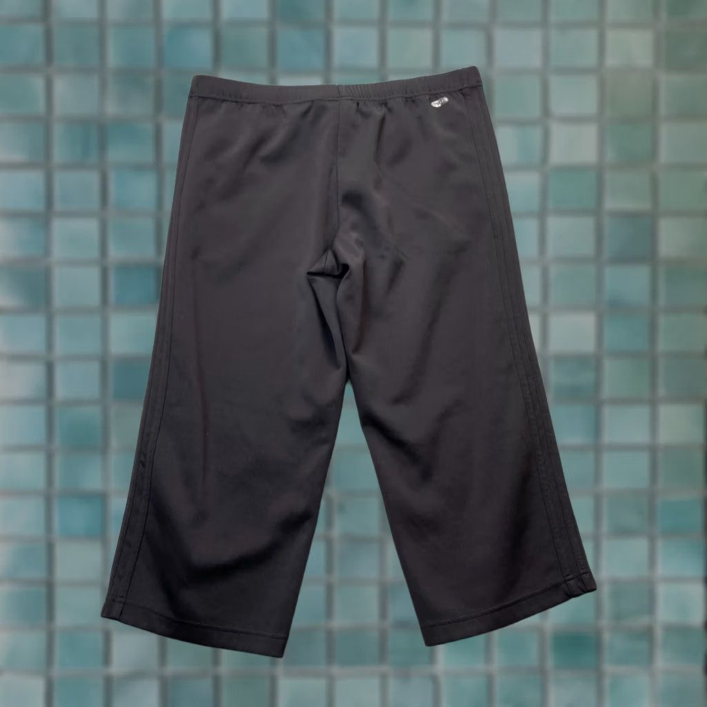 Adidas Adidas Pants Womens Medium Black Climalite Track 3 Stripes Cropped Straight Leg Size 42" / US 20 - 1 Thumbnail