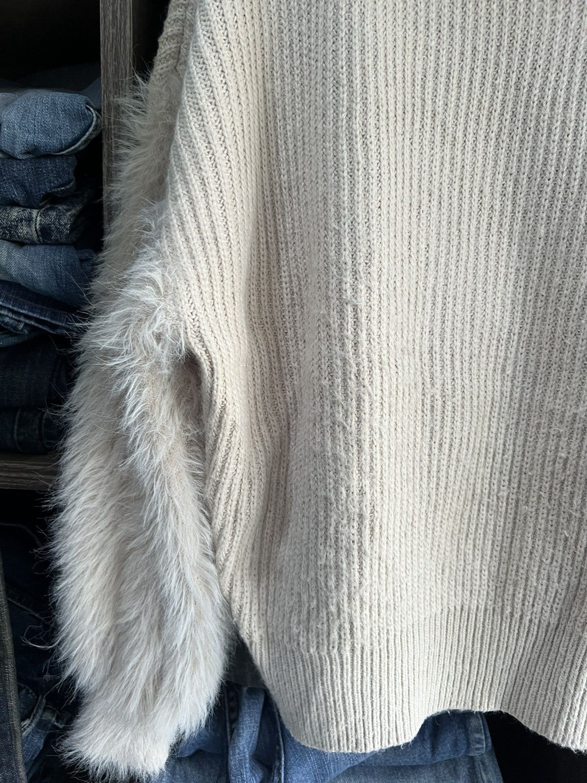 Global Work 🔥Global Work Faux Fur Knit Sweatshirt Size XL / US 12-14 / IT 48-50 - 5 Thumbnail