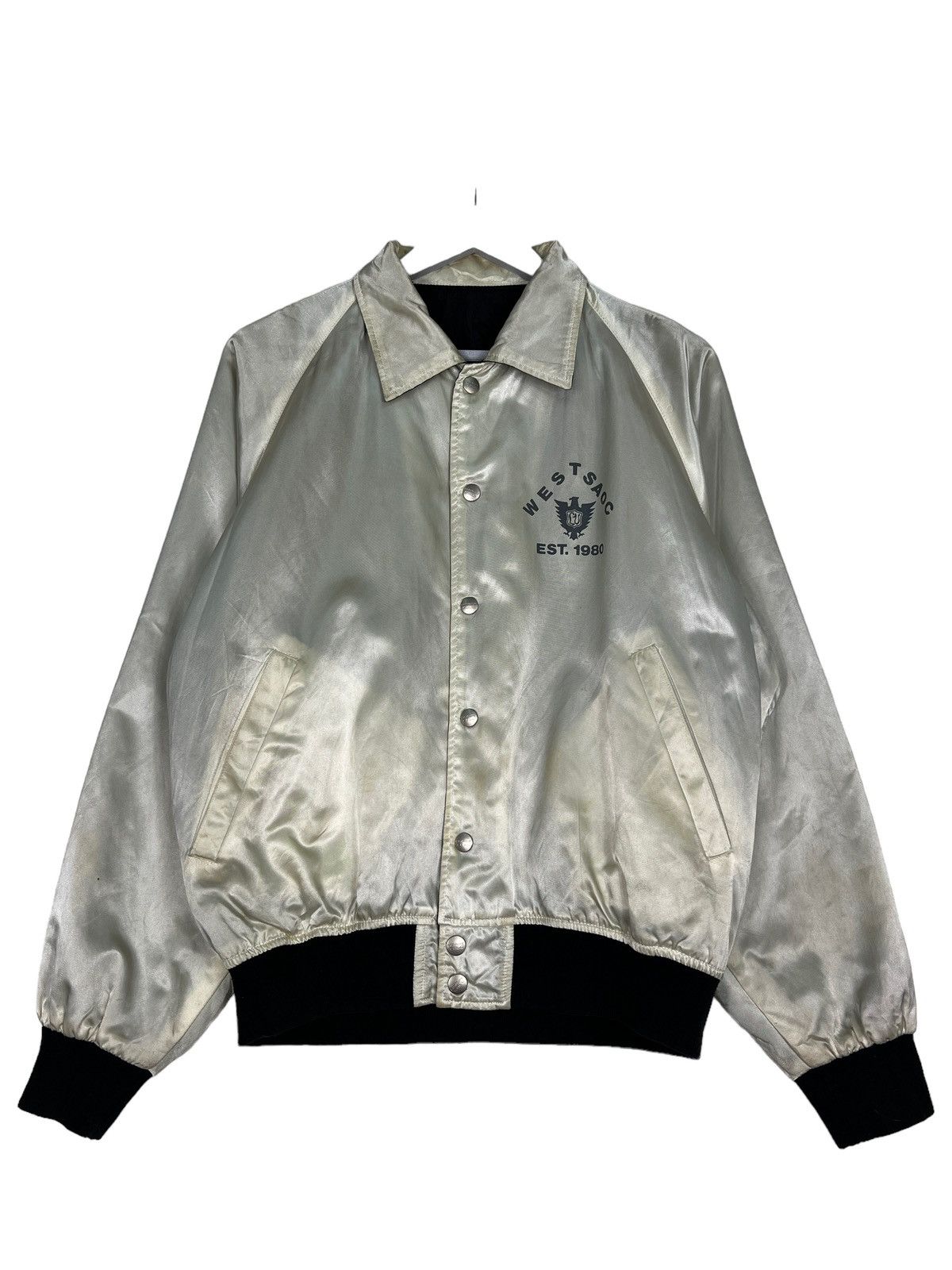 Japanese Brand 🔥 VINTAGE HAPPY CALL WEST COAST REVERSIBLE BOMBER JACKET Size US M / EU 48-50 / 2 - 2 Thumbnail