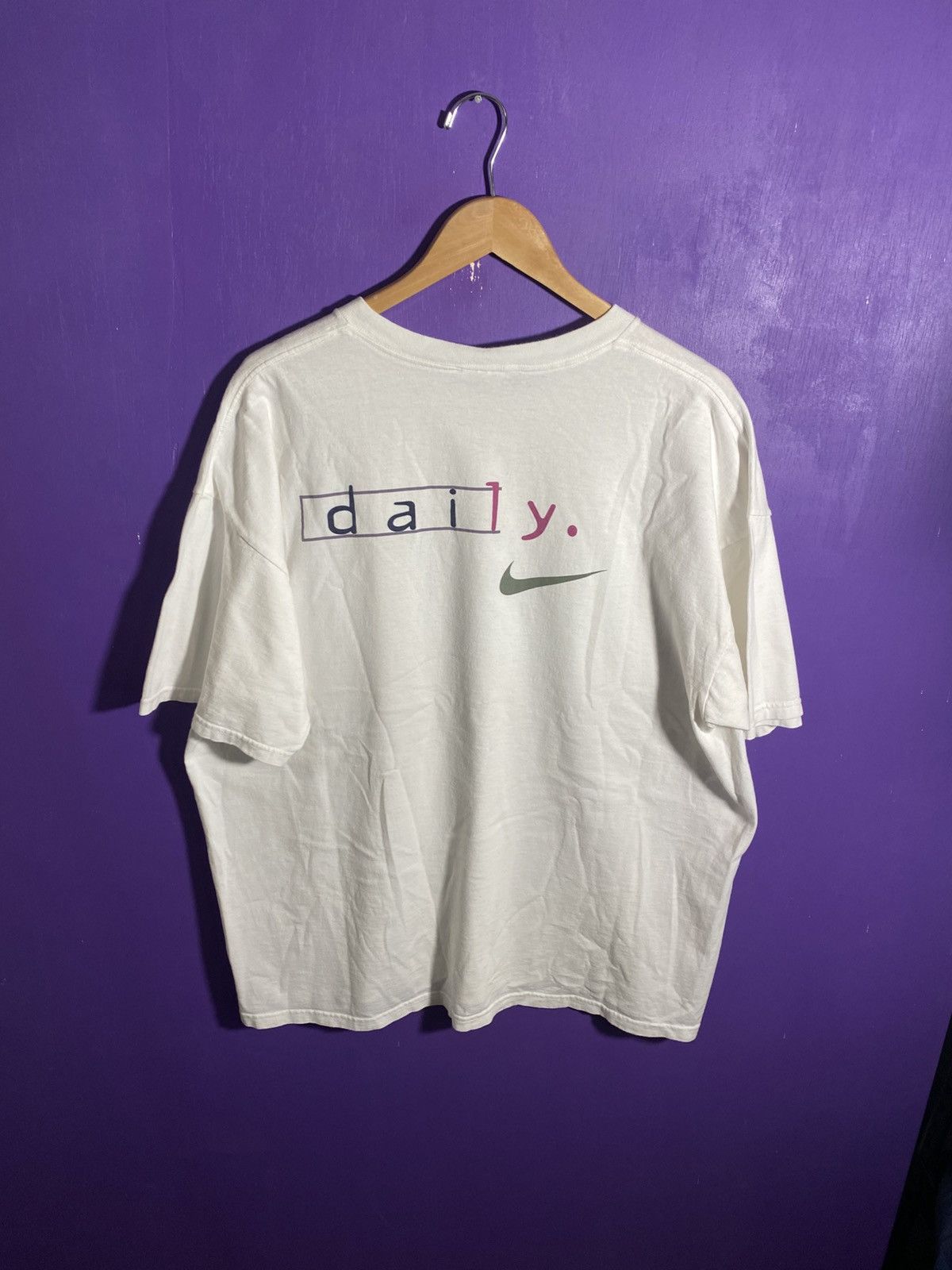 Vintage Vintage 90s Nike Test your faith daily t-shirt Size US XL / EU 56 / 4 - 2 Thumbnail
