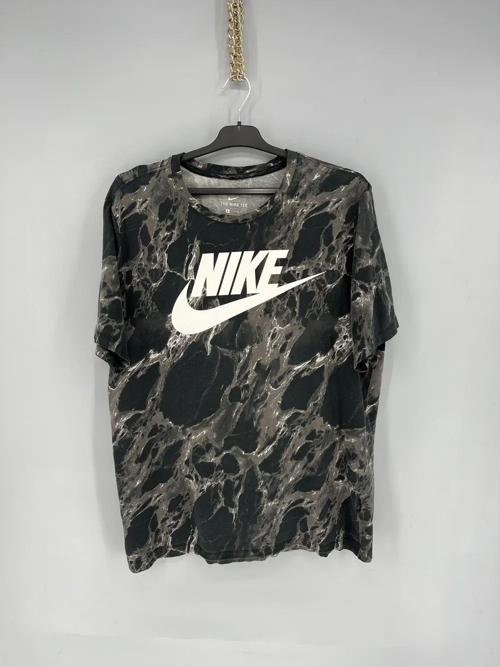 Band Tees × Vintage Nike Vintage Fire T-Shirt Y2K Nike Big Swoosh Streetwear Size US XL / EU 56 / 4 - 1 Thumbnail