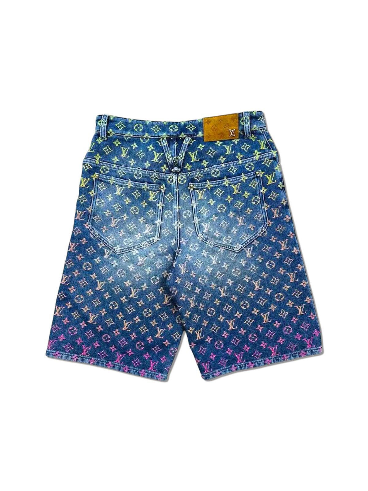 Louis Vuitton Louis Vuitton 32 Rainbow Monogram Denim Short Size US 32 / EU 48 - 2 Thumbnail