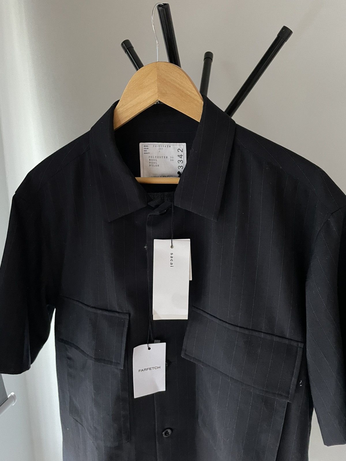 Sacai SACAI CHALK STRIPE SHIRT Size US L / EU 52-54 / 3 - 2 Thumbnail