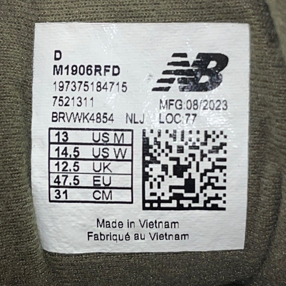 New Balance Size 13 - New Balance 1906R Olive Black M1906RFD Size US 13 / EU 46 - 6 Thumbnail