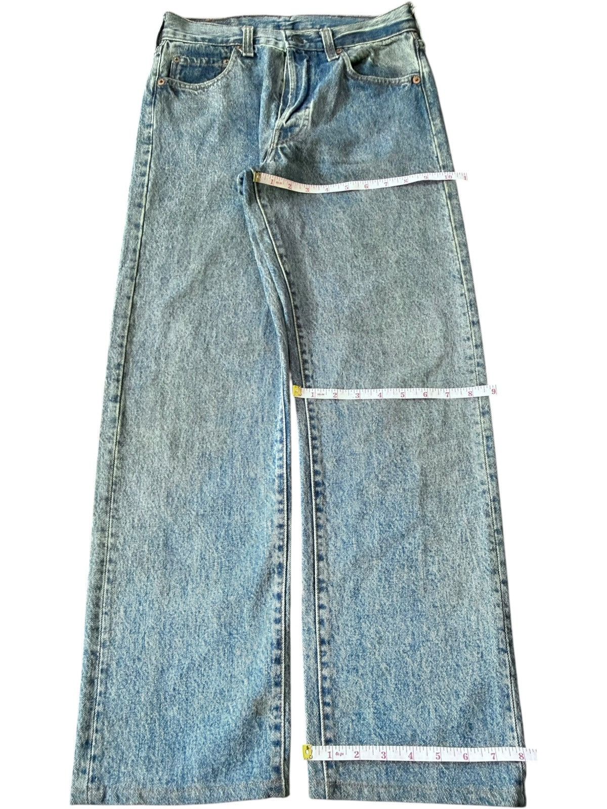 Levi's Vintage 80s Levis 501 Blue Wash Jeans Button 555 Size US 27 - 8 Thumbnail
