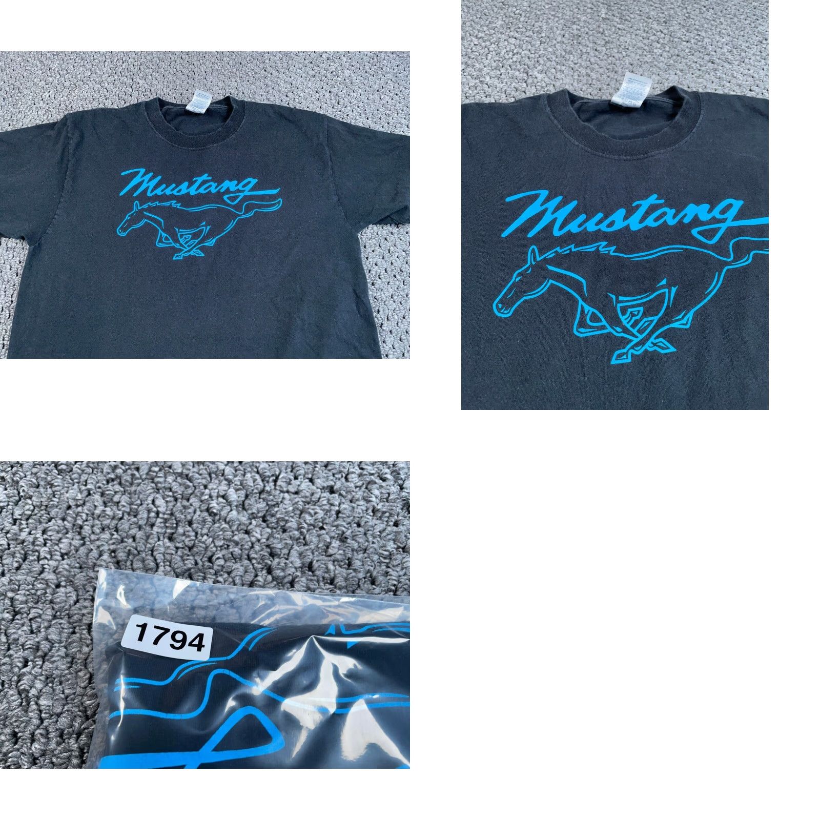 Delta Delta Ford Mustang Retro Graphic T-Shirt Adult Medium Black 90s Cars Mens Size US M / EU 48-50 / 2 - 8 Thumbnail