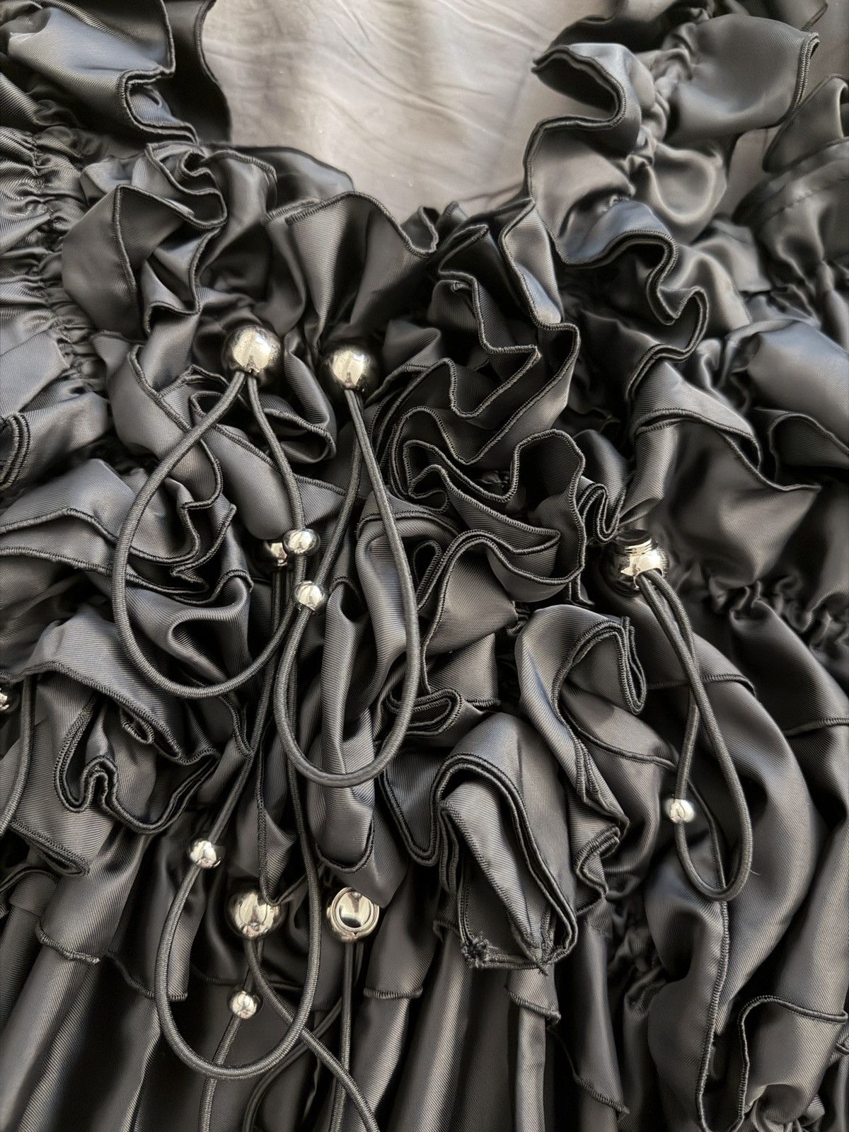 Noir Kei Ninomiya 25FW Drawstring Ruffled Midi Dress Size M / US 6-8 / IT 42-44 - 3 Thumbnail