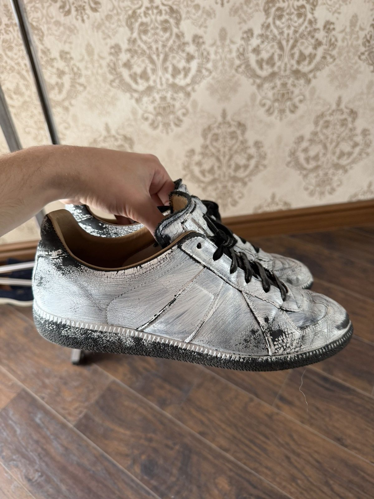 Maison Margiela Maison Margiela White Paint Gats Size US 8.5 / EU 41-42 - 4 Thumbnail