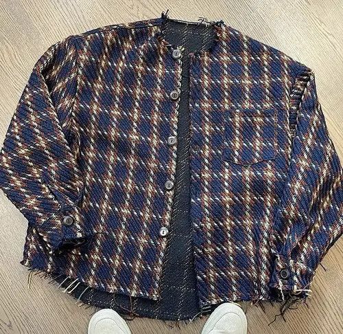 VIBE Vintage Street y2k Striped Plaid Loose Casual Jacket Coat Size US XL / EU 56 / 4 - 8 Thumbnail