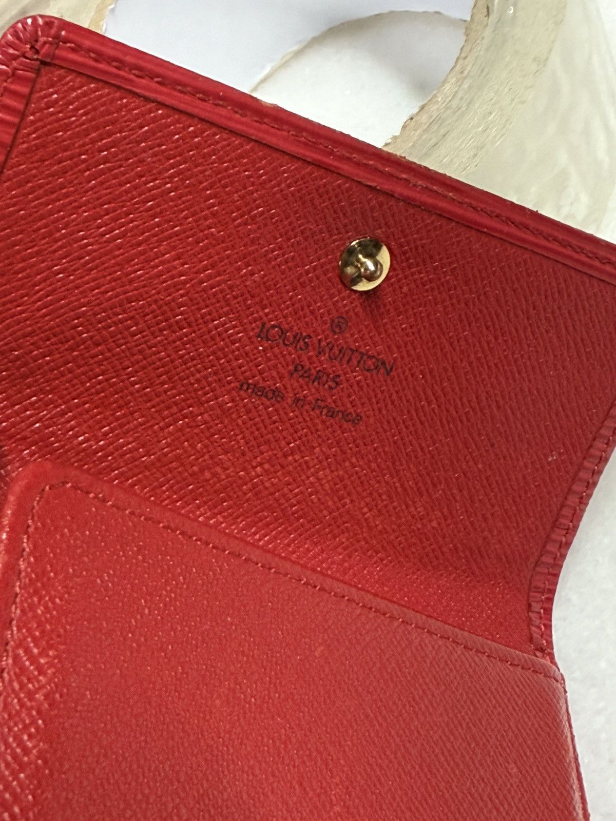 Louis Vuitton Red Epi Leather Wallet Preowned